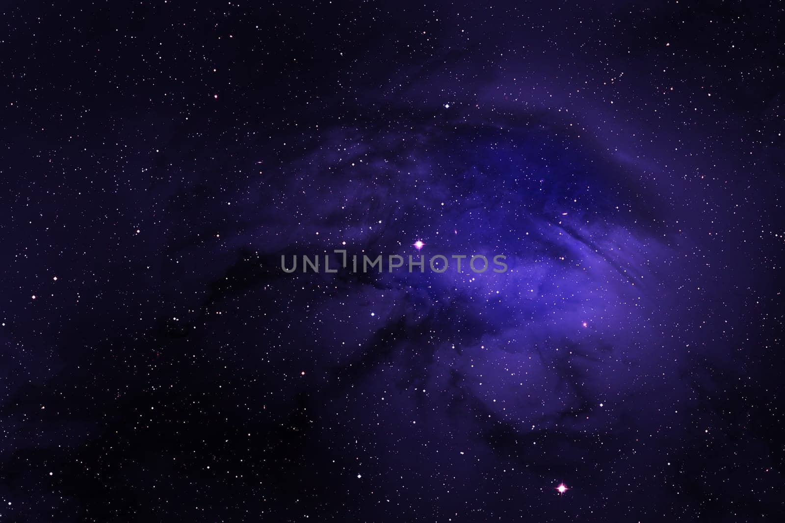 Space background with realistic nebula and shining stars. Colorful cosmos with stardust and milky way. Magic color galaxy. Infinite universe and starry night.