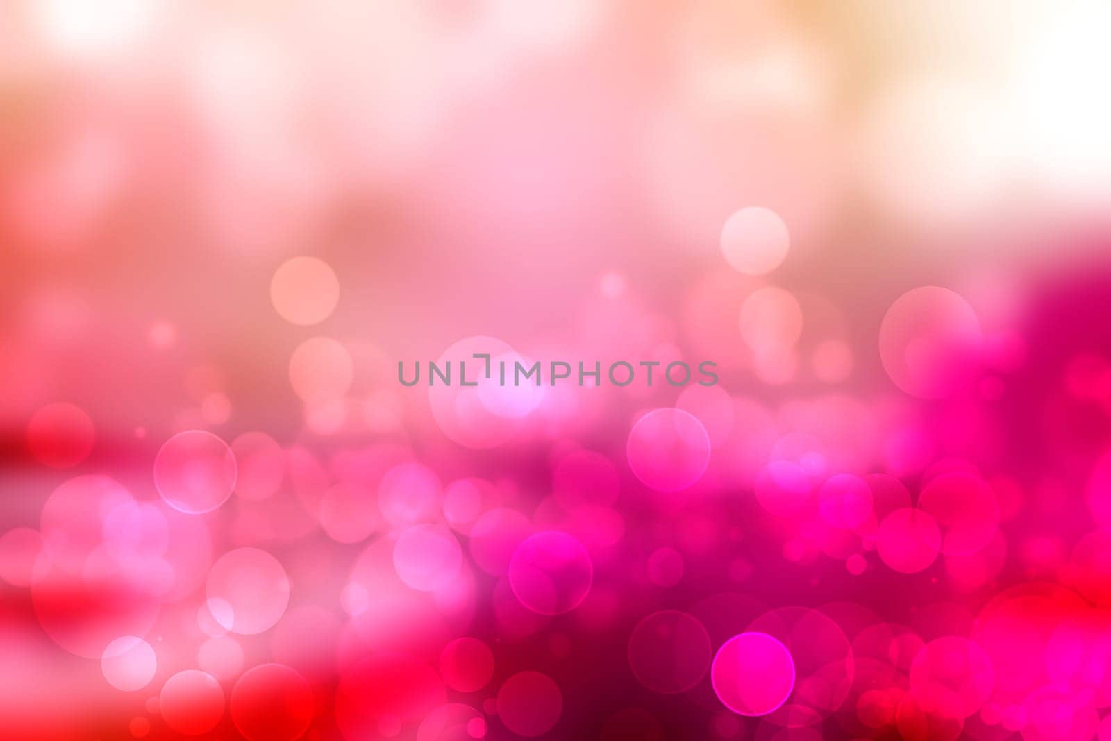 Abstract festive blurred red pink magenta background with light pink bokeh for wedding card or Valentine day.  Romantic textured backdrop with space for your design. Card concept.