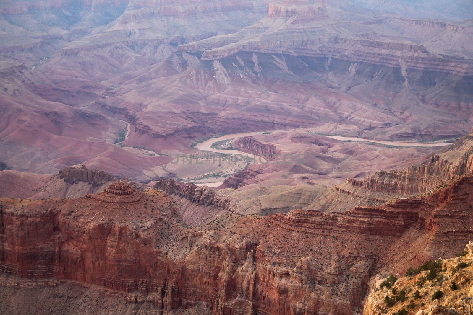 The snake formed by the Colorado river in the Grand Canyon National Park in Arizona