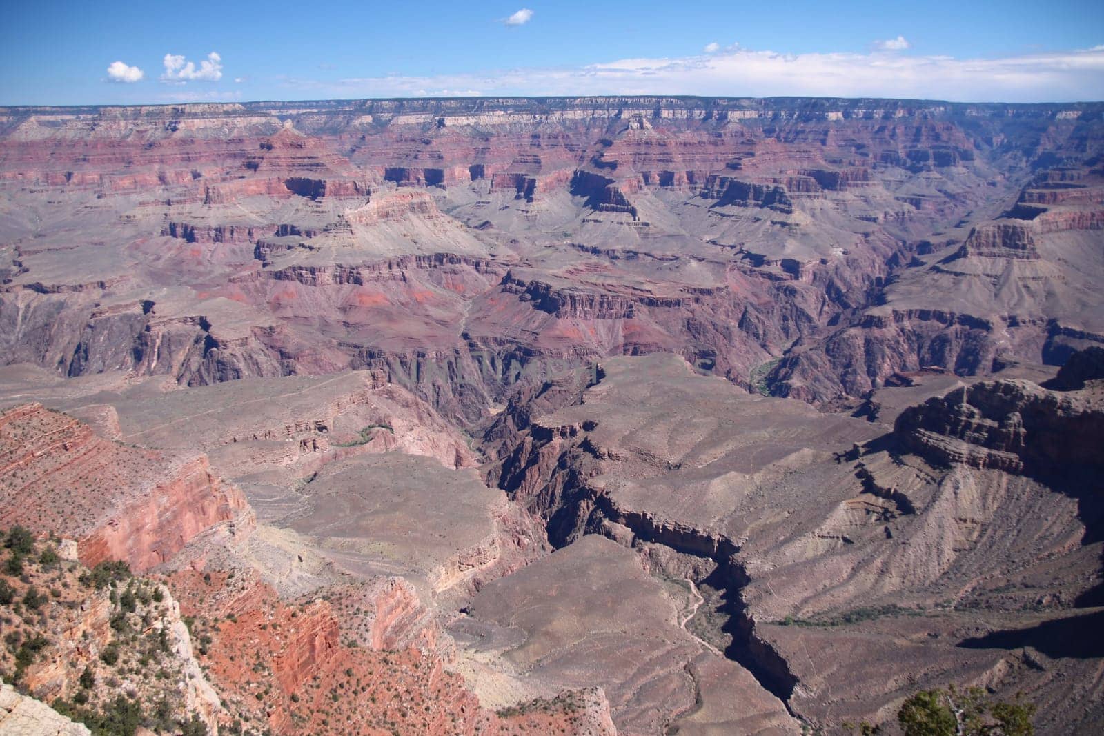 The river cutting the rocks in the heart of the Grand Canyon National Park in Arizona