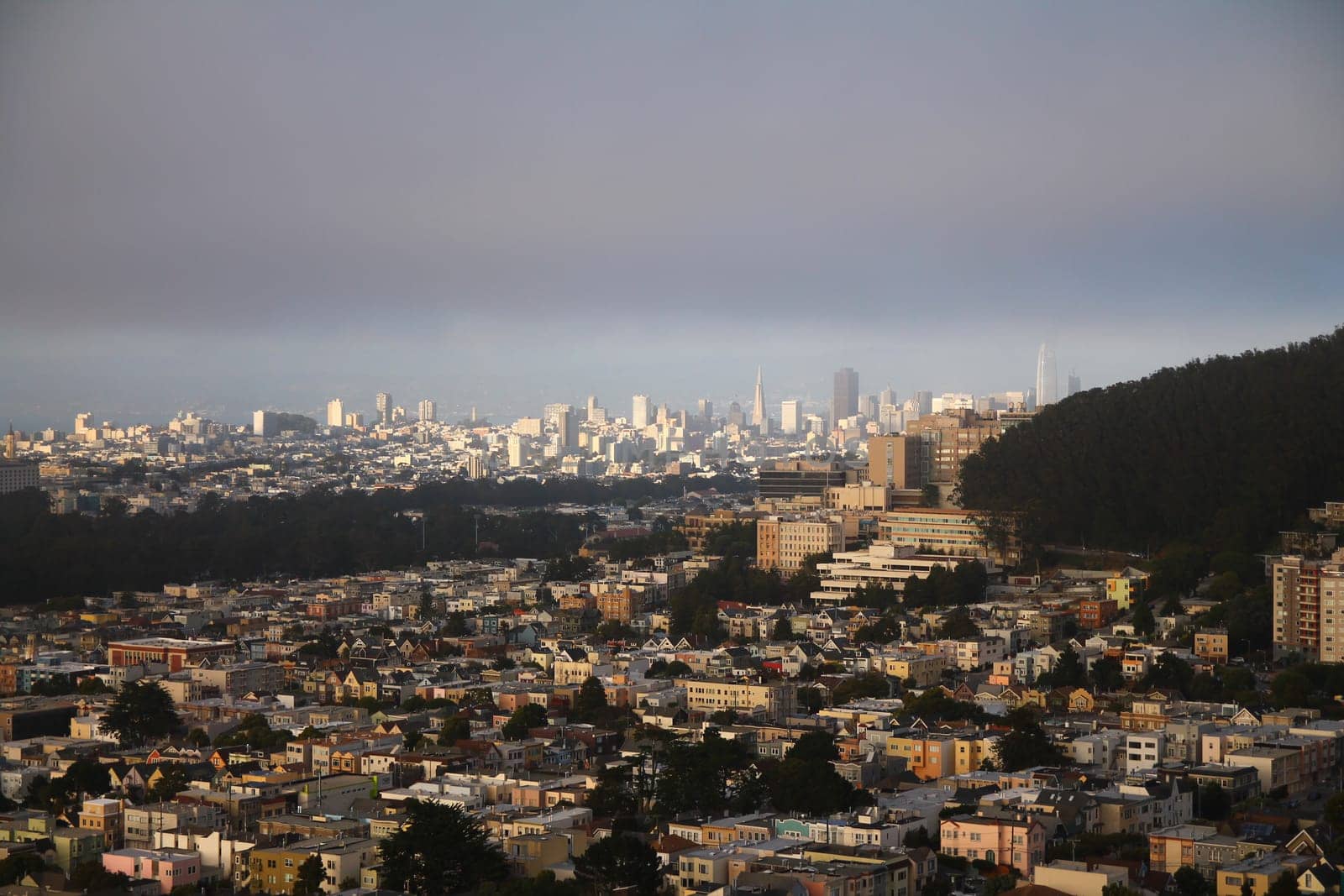 The beauty of San Francisco captured from the Grandview Park in Outer Sunset