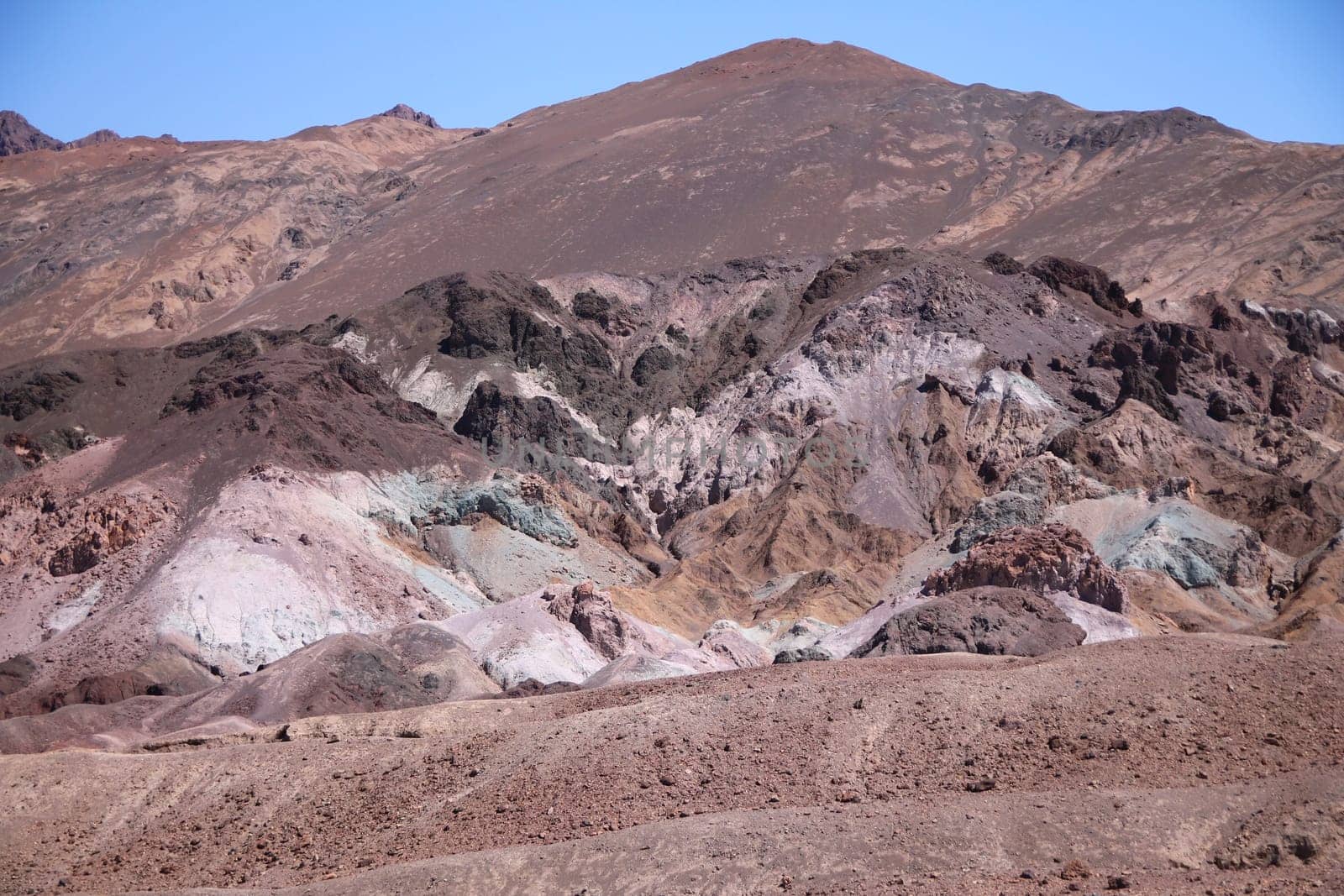 Thousands colours along the Artist's Drive in the Death Valley Desert