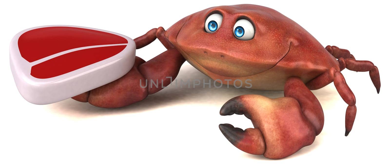 Fun crab - 3D Illustration