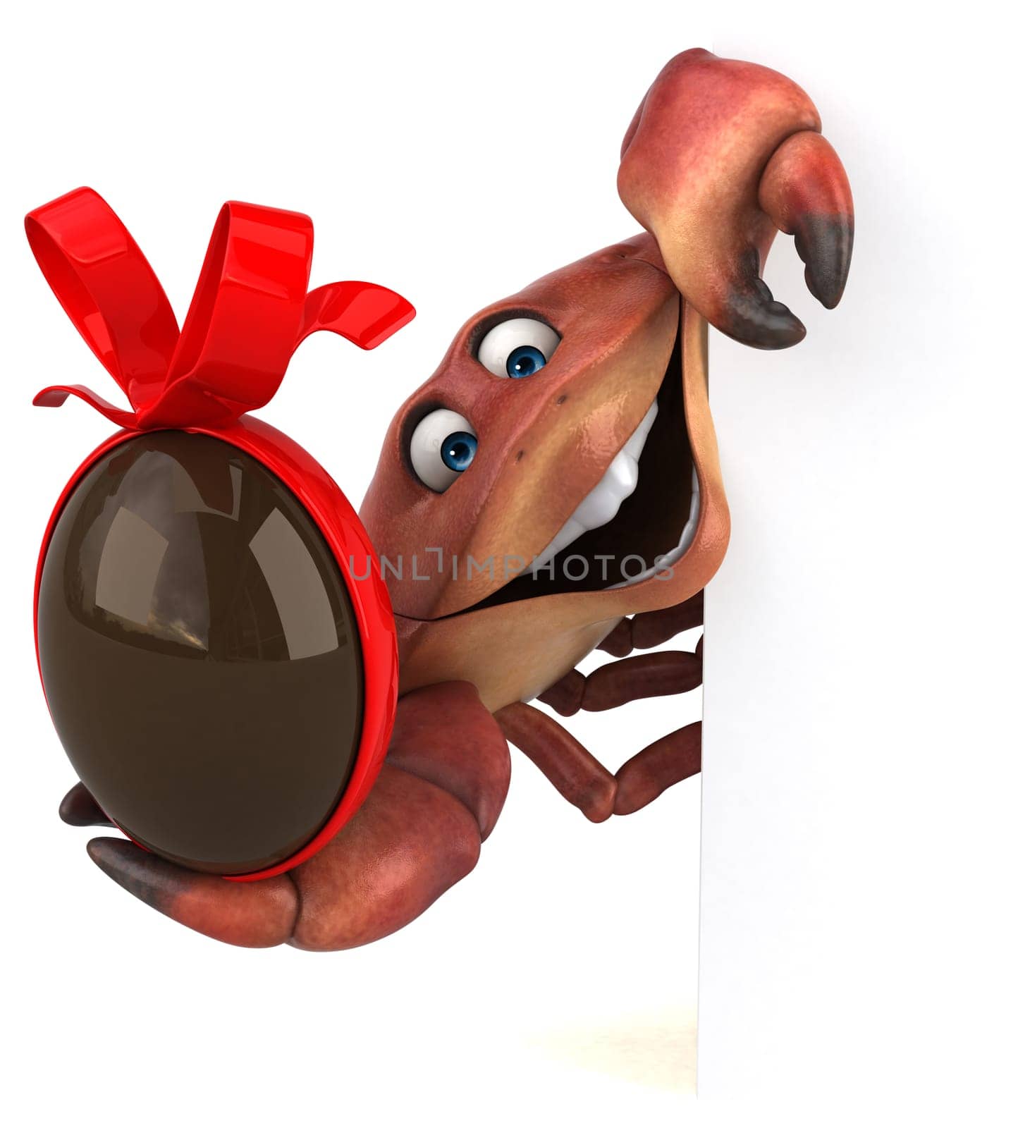 Fun crab - 3D Illustration