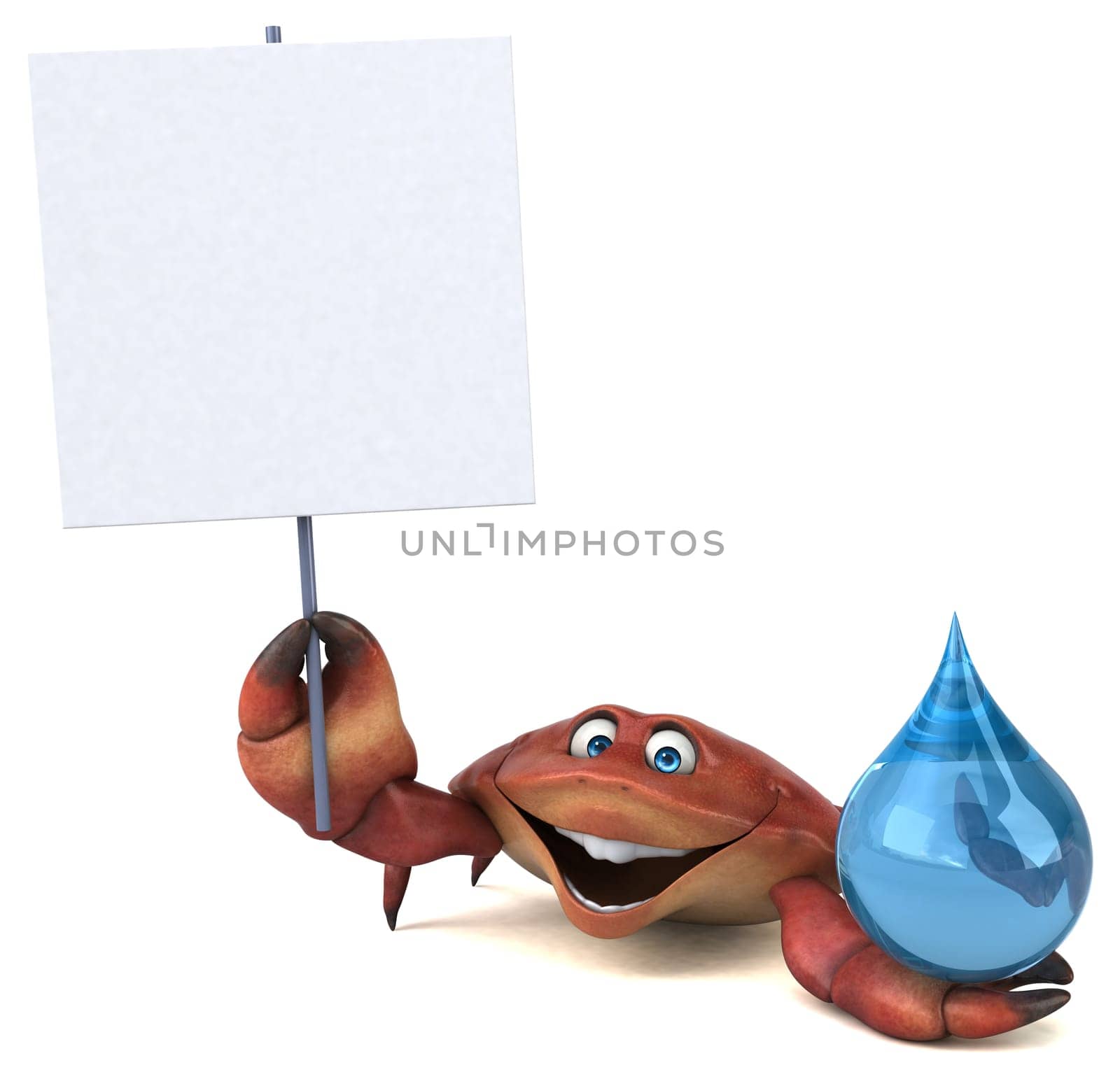 Fun crab - 3D Illustration