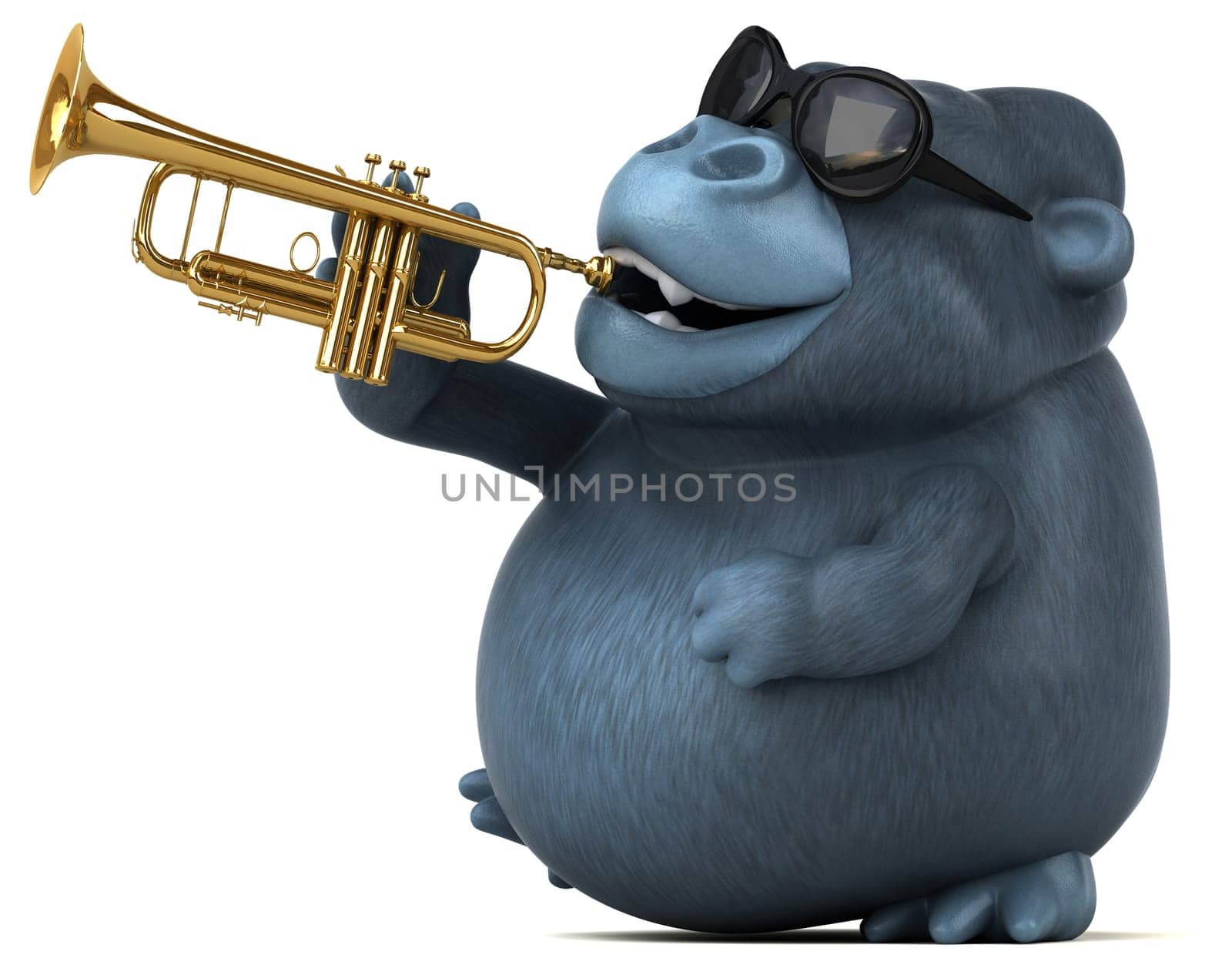 Fun gorilla - 3D Illustration