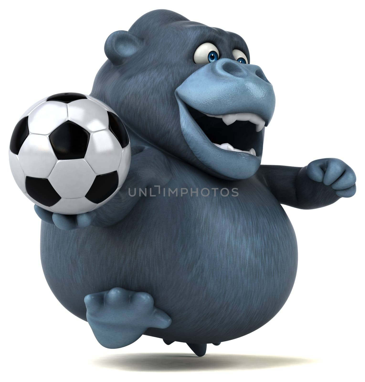 Fun gorilla - 3D Illustration