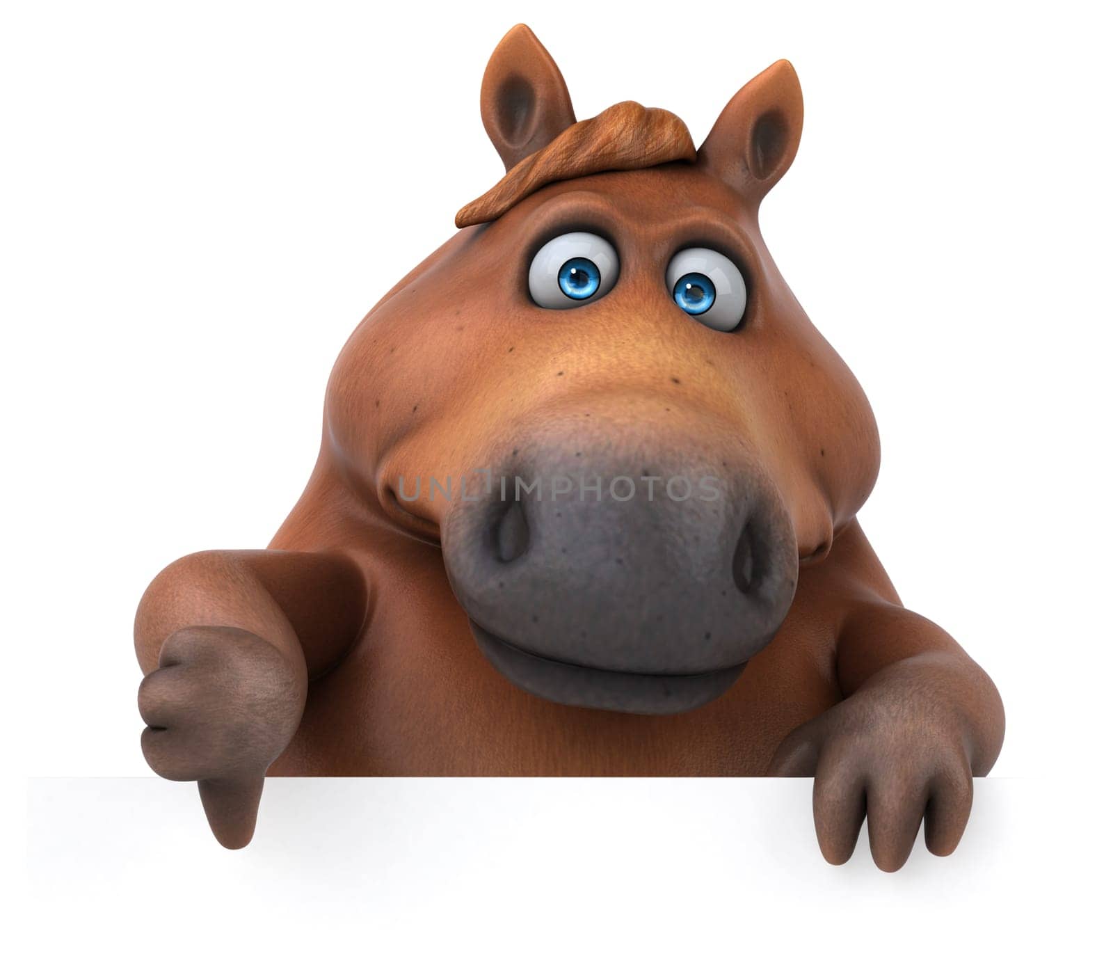 Fun horse - 3D Illustration