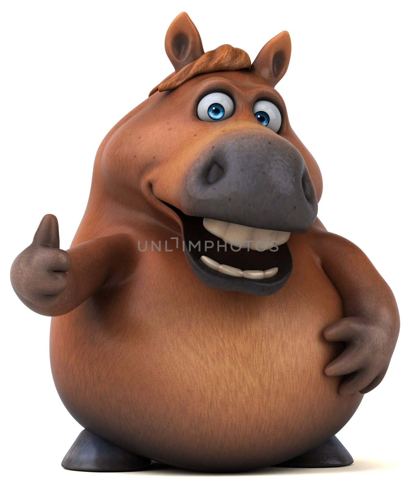Fun horse - 3D Illustration