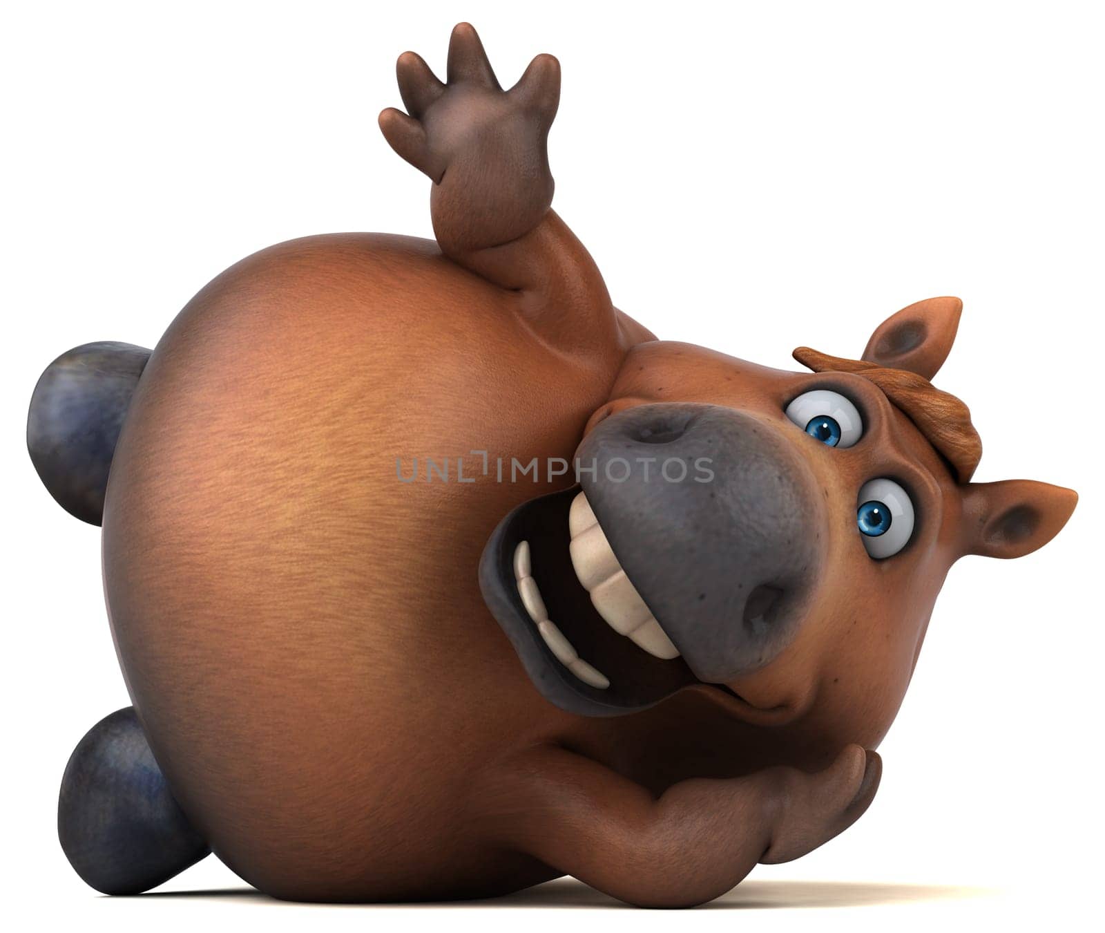 Fun horse - 3D Illustration