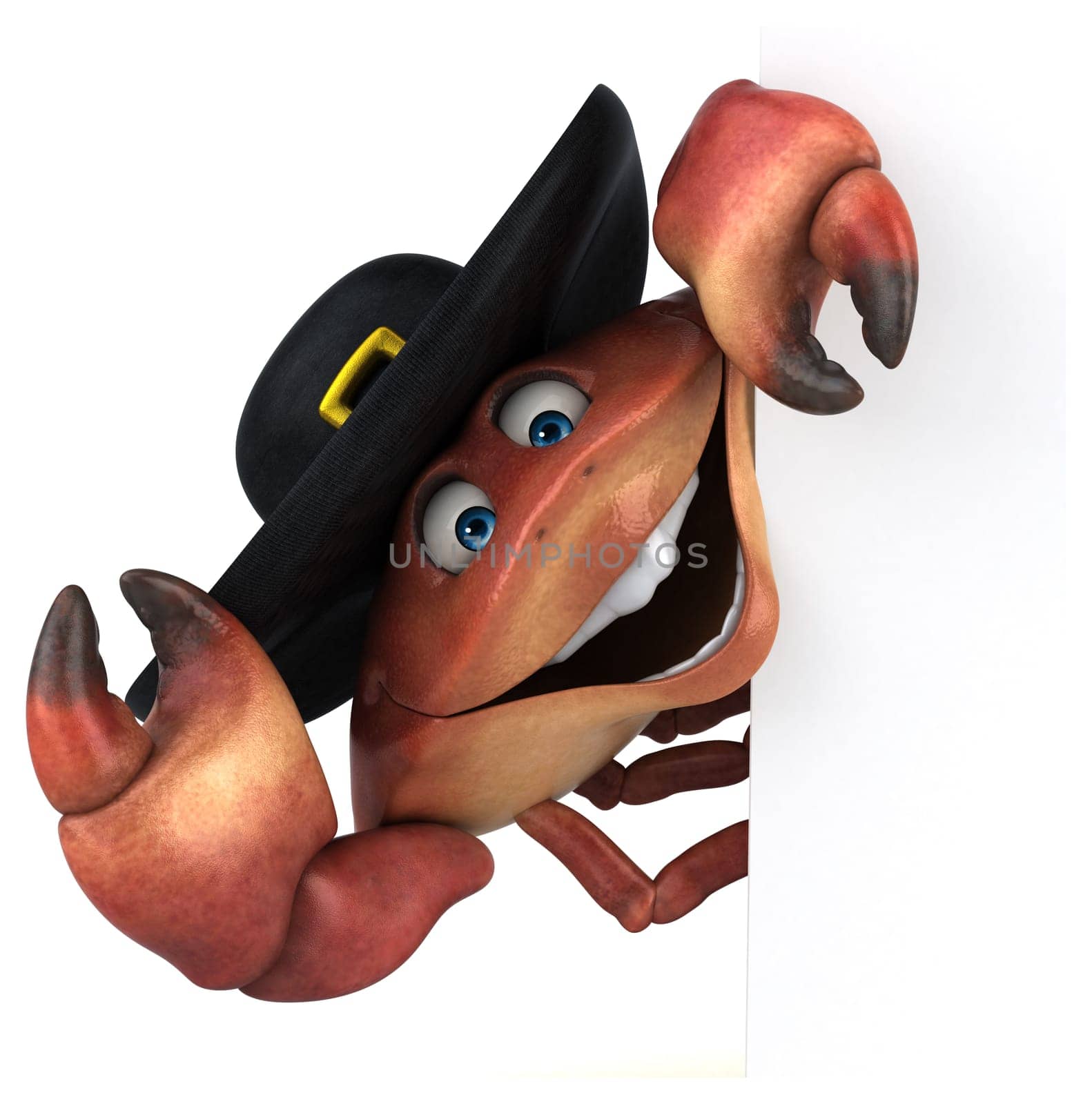 Fun crab - 3D Illustration