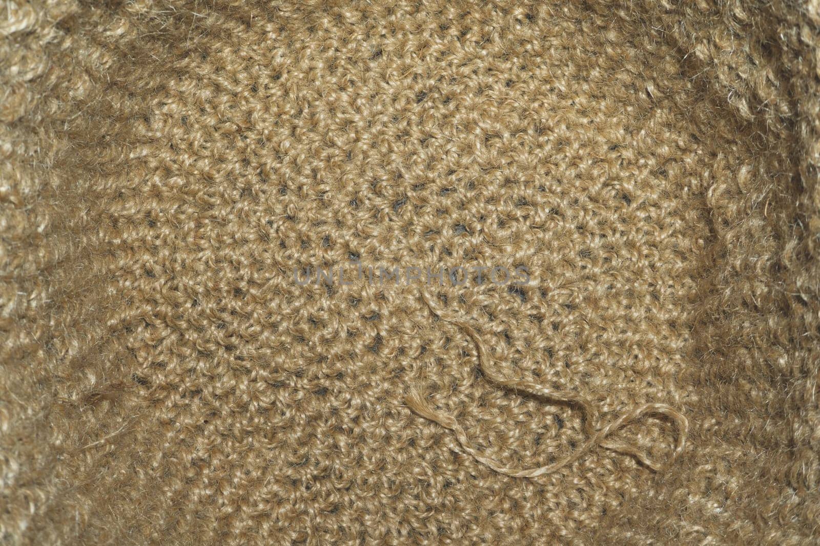 Jute background. detail of a knitting basket close up