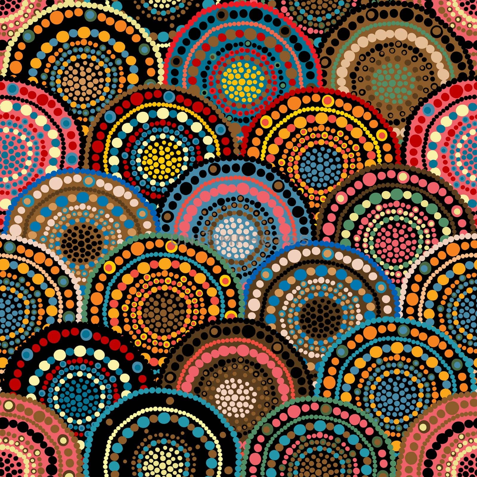 Vintage seamless background in Japanese style seigaiha