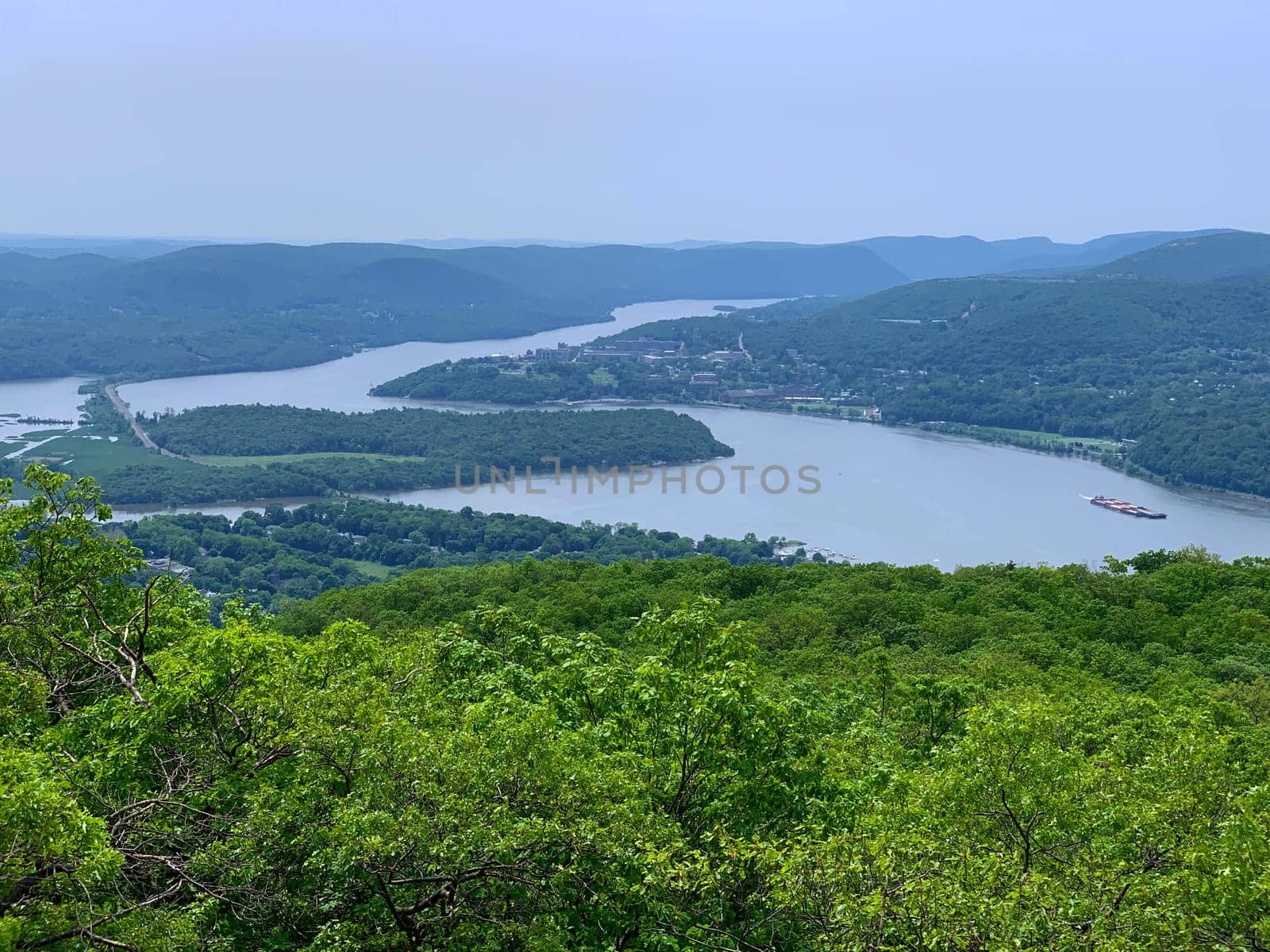 Cold Springs panorama from the top of Breakneck Ridge in upstate New York on the Hudson