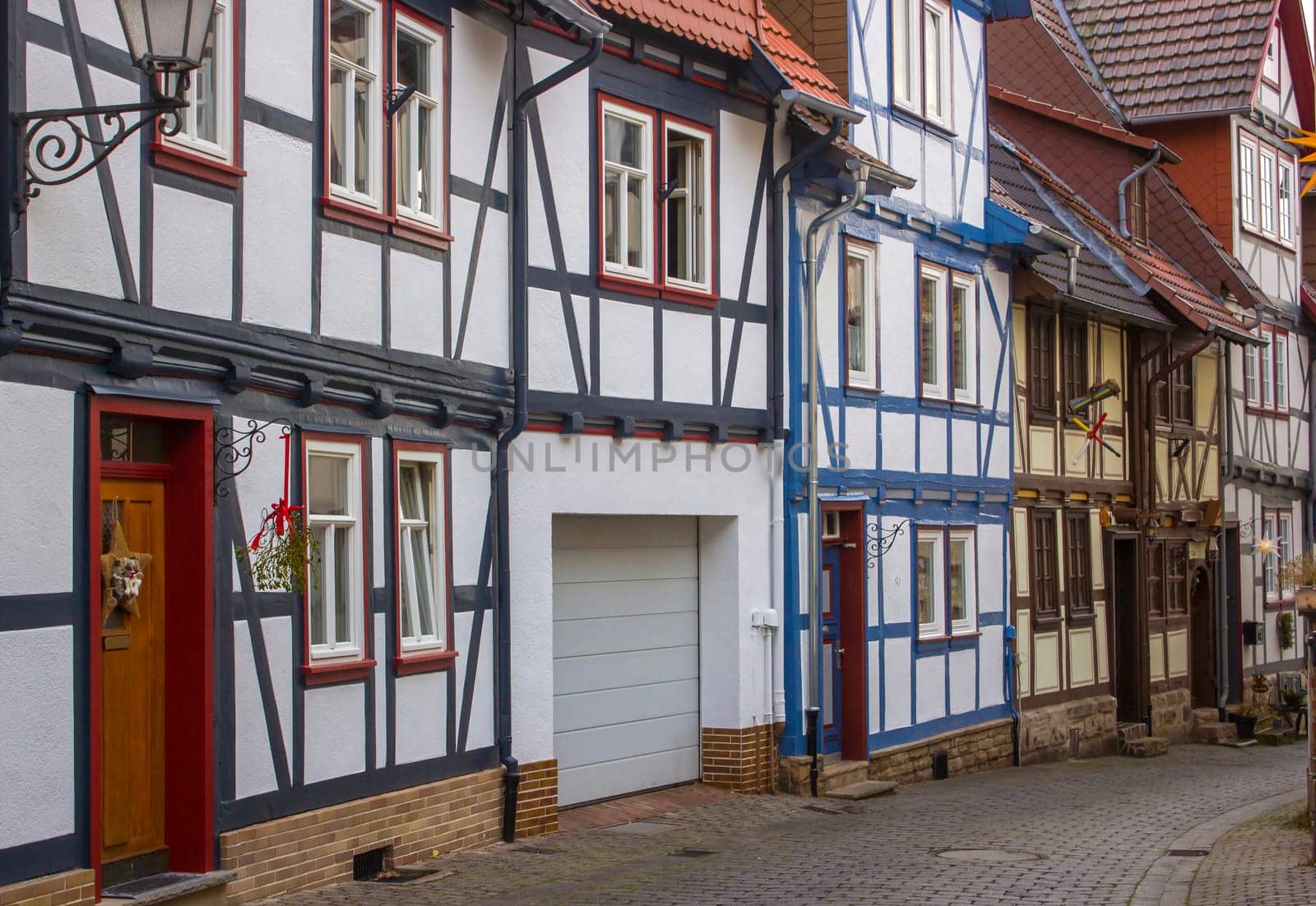 picturesque houses in Bad Sooden-Allendorf in the Werra Valley in Germany, Hessen