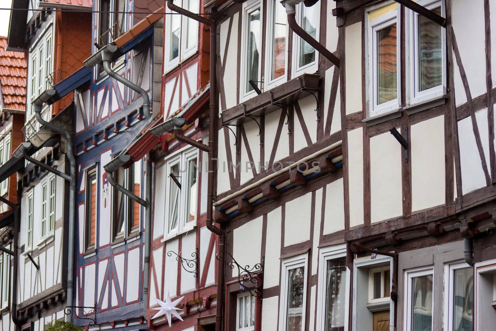 picturesque houses in Bad Sooden-Allendorf in the Werra Valley in Germany, Hessen