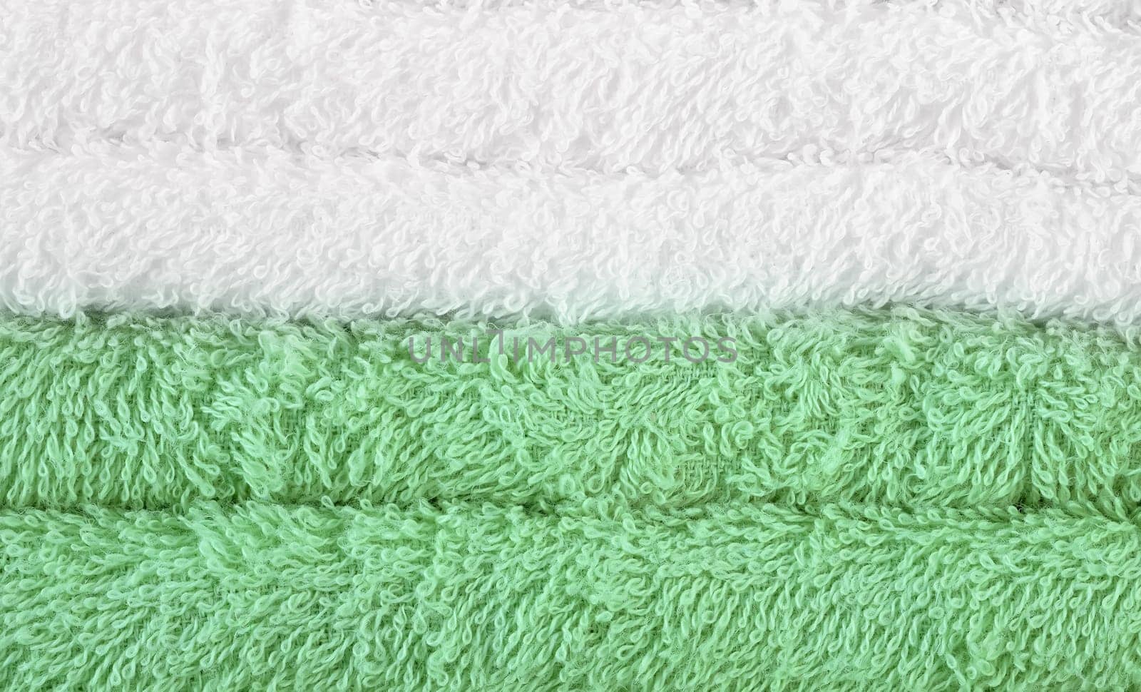 The new texture of two colored towels. Background concept