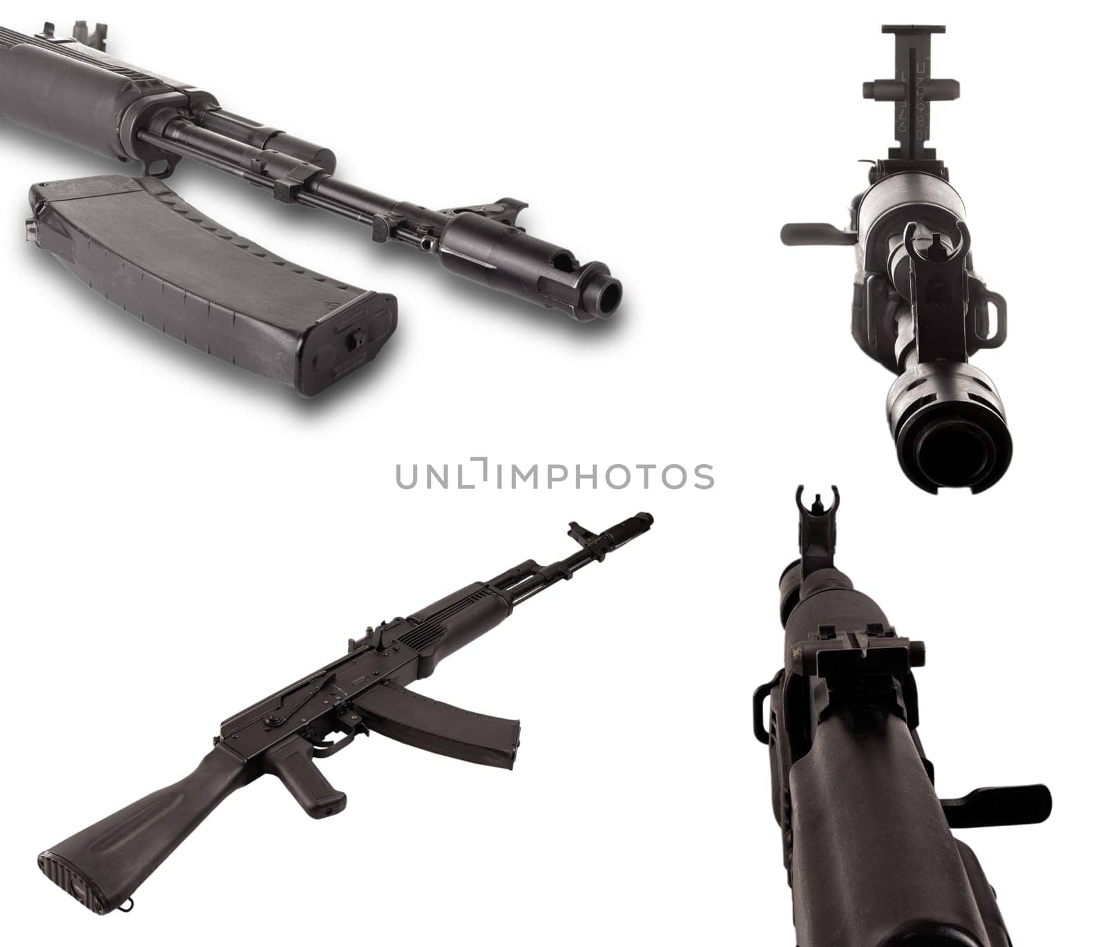 The military machine isolated on a white background