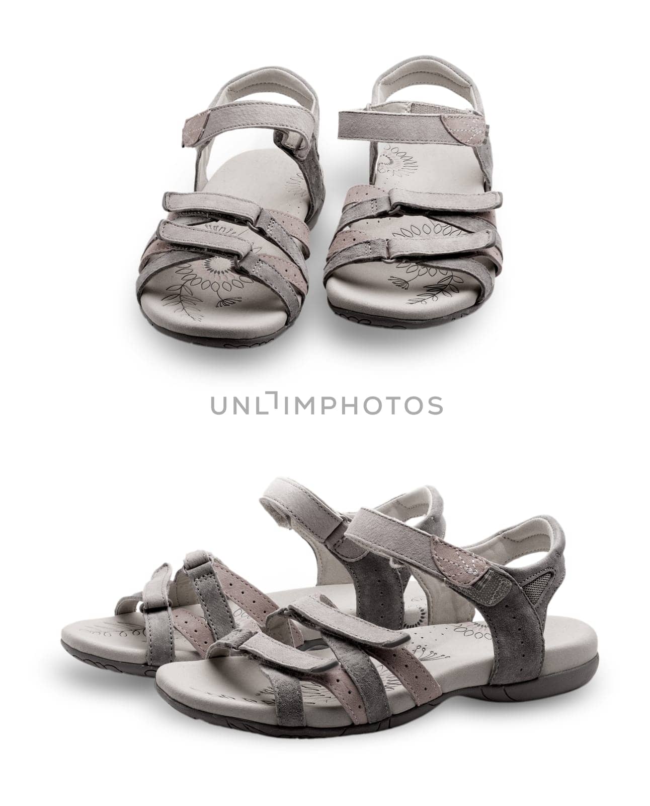 The new women's sport summer Sandals carved on a white background