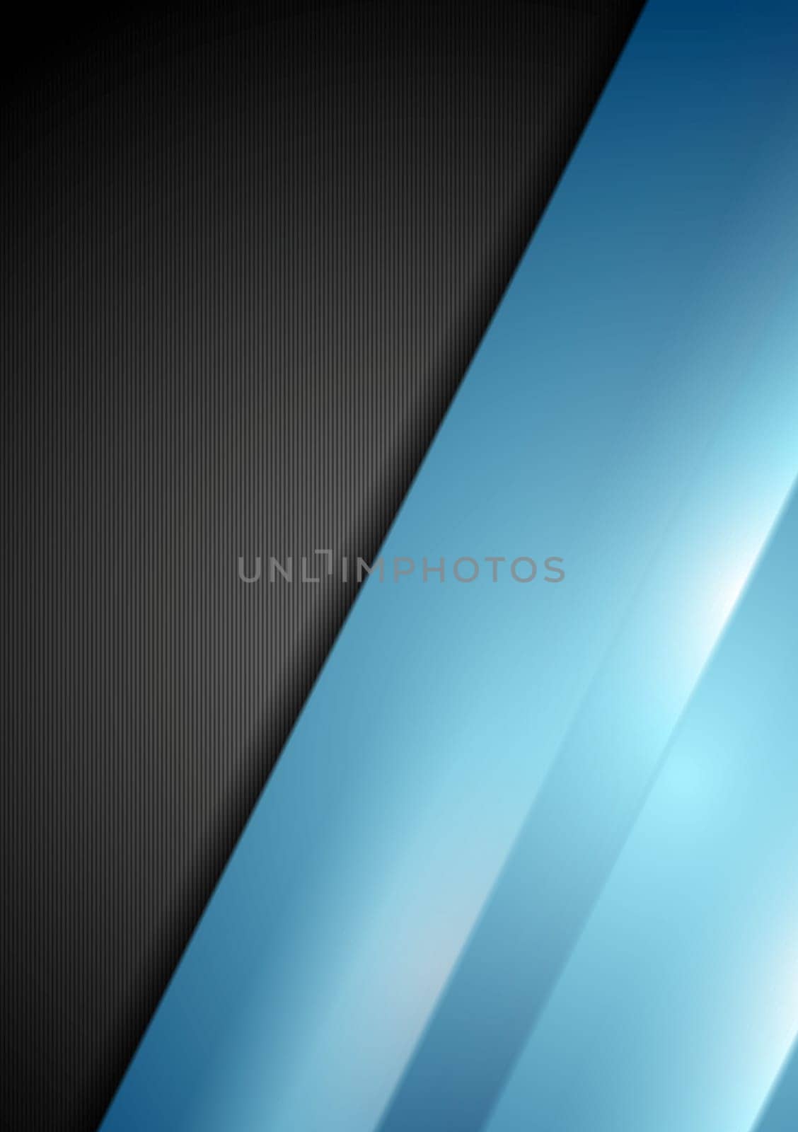 Abstract contrast black and blue background. Vector design