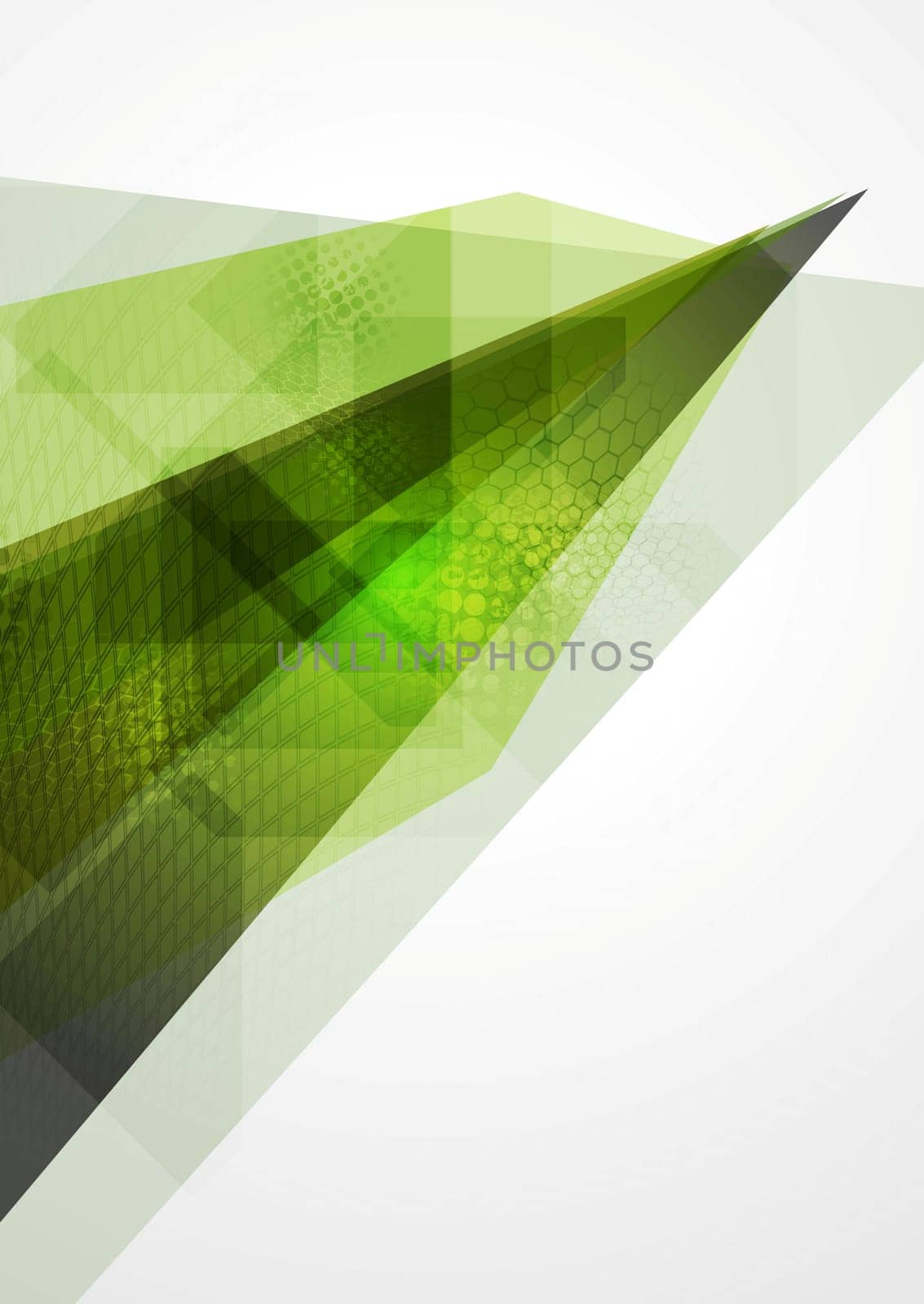 Technology geometry abstract green background