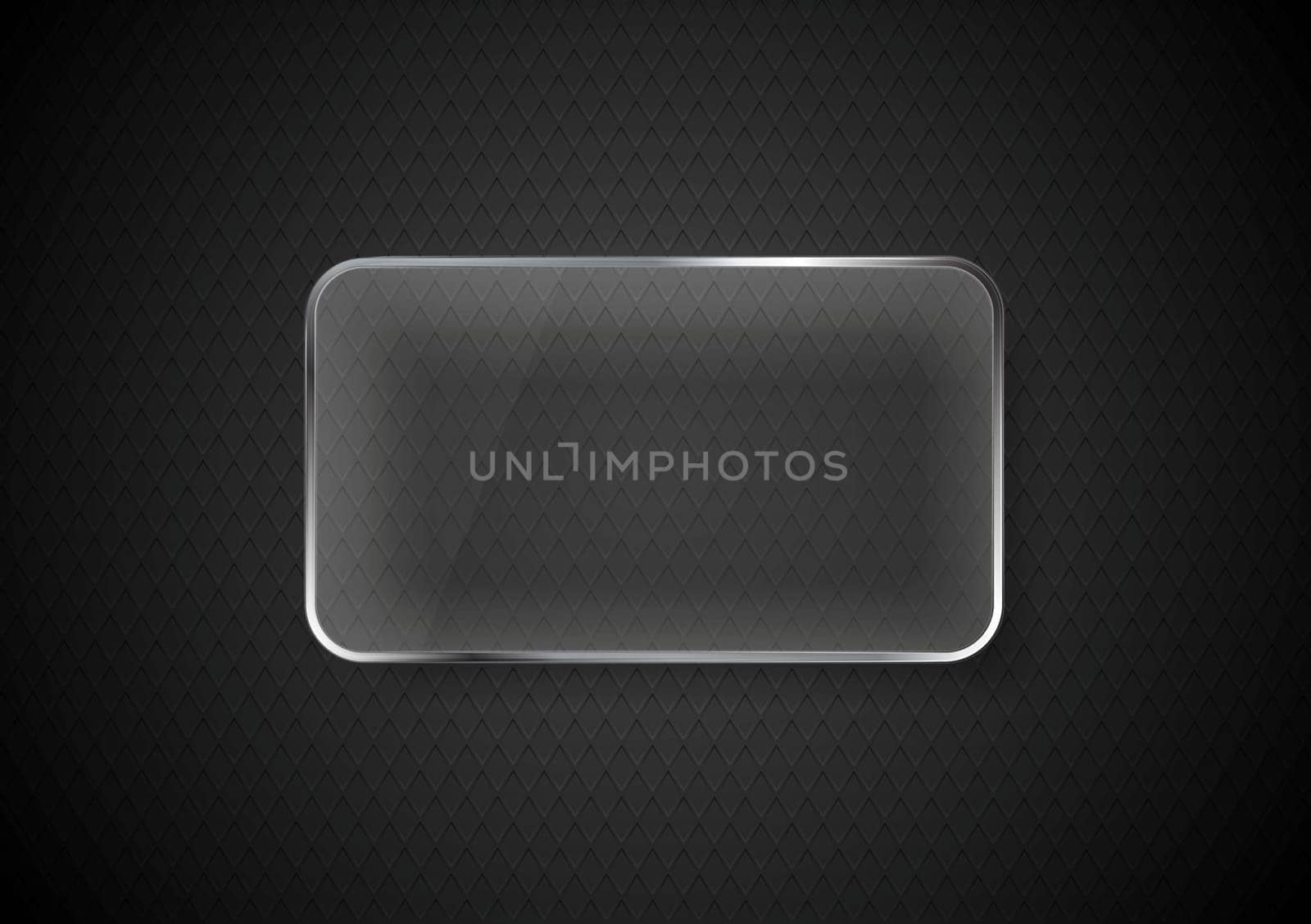 Glass transparent frame background. Vector background