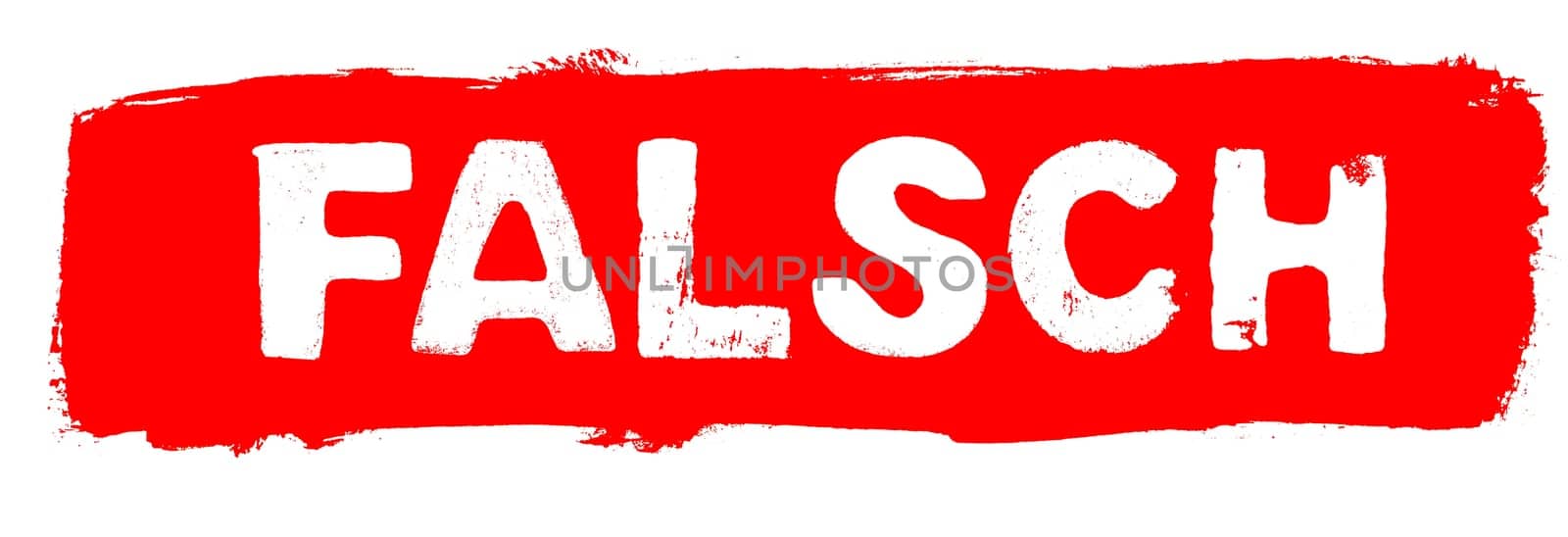 Wrong in german language - Red brush texture banner