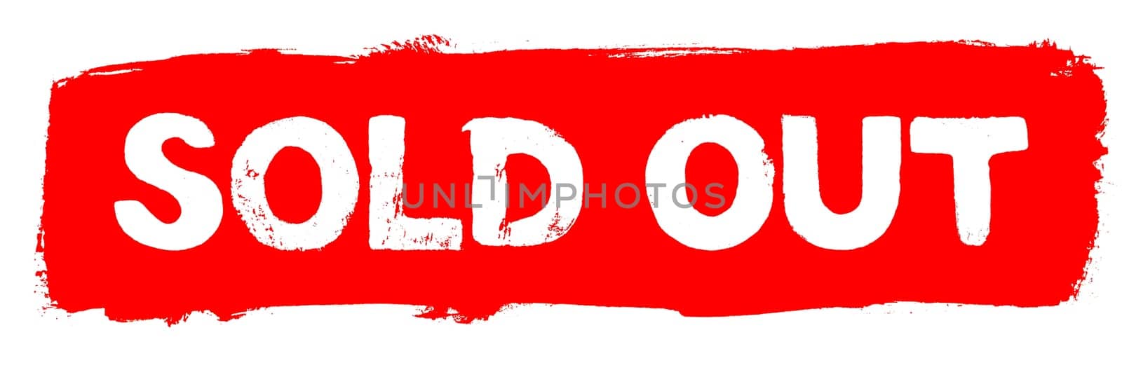 Sold Out - Red brush texture banner