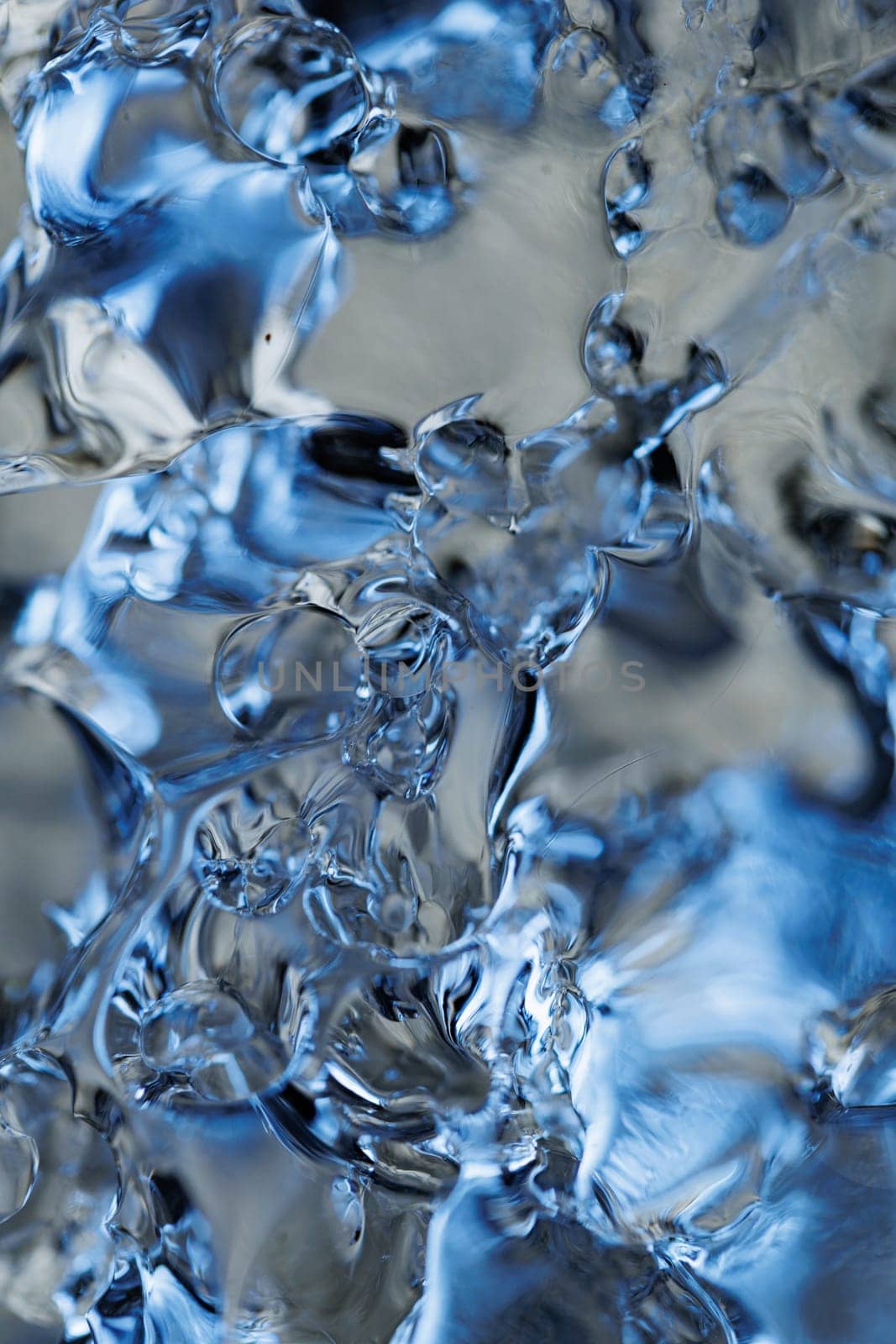 Macro of melting ice closeup futuristic water texture