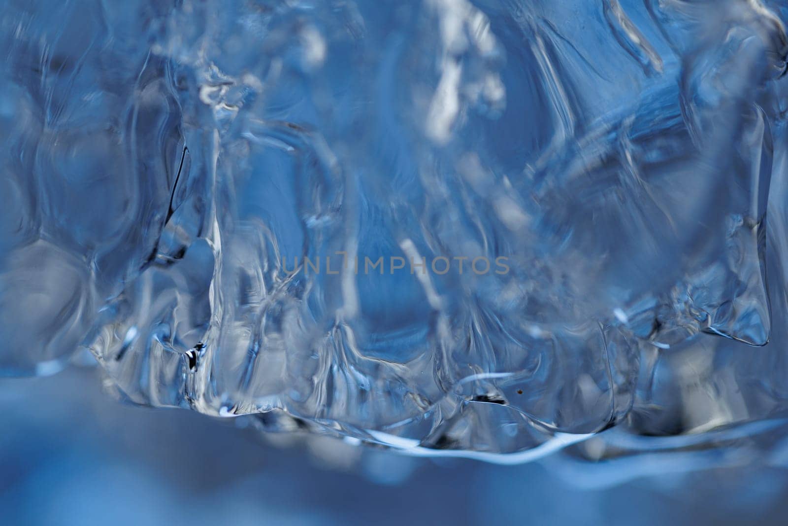 Macro of melting ice closeup futuristic water texture