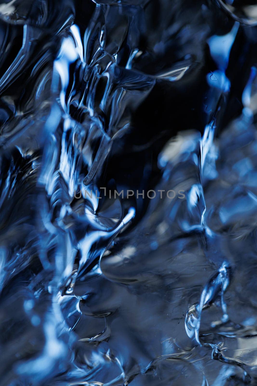 Macro of melting ice closeup futuristic water texture