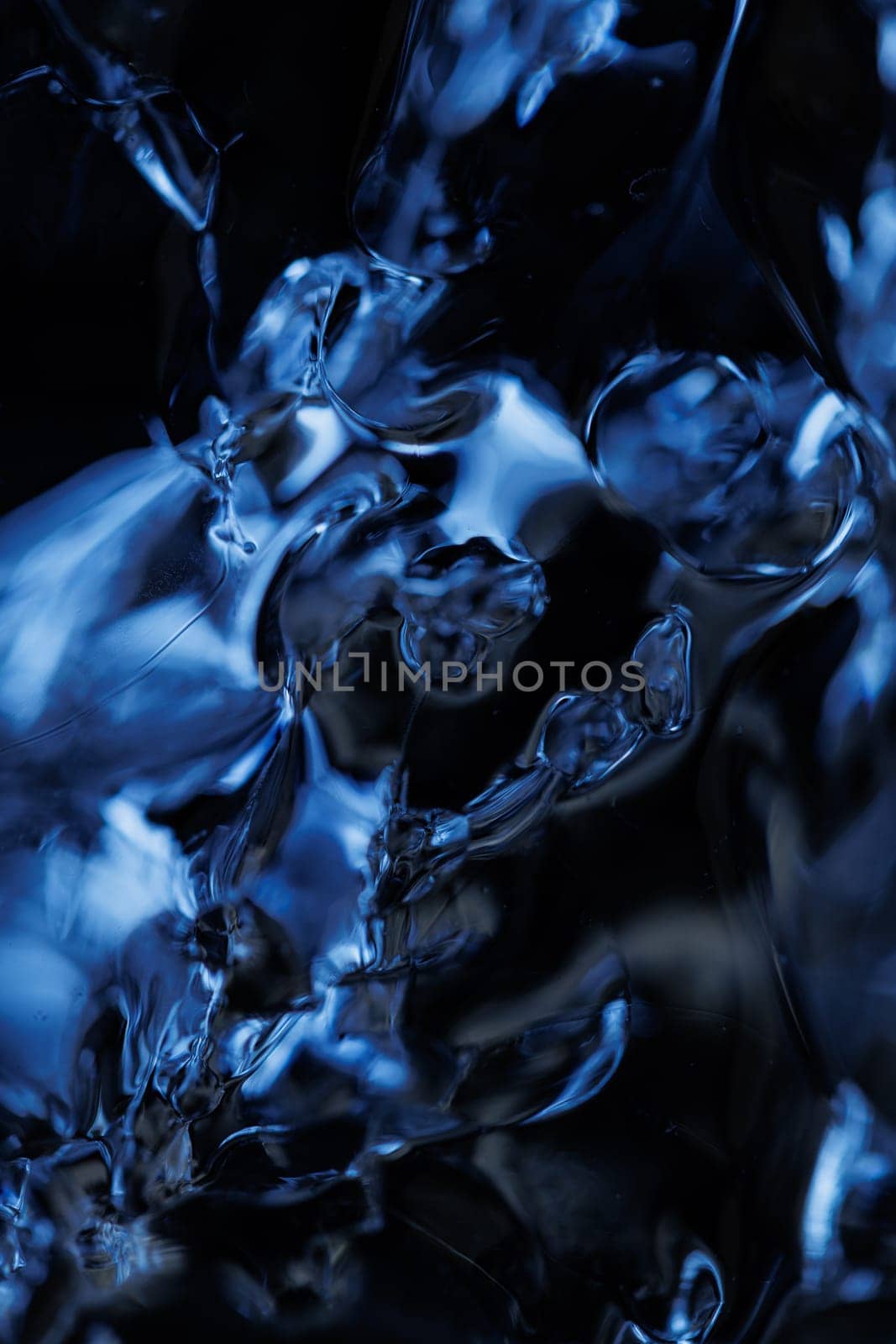 Macro of melting ice closeup futuristic water texture