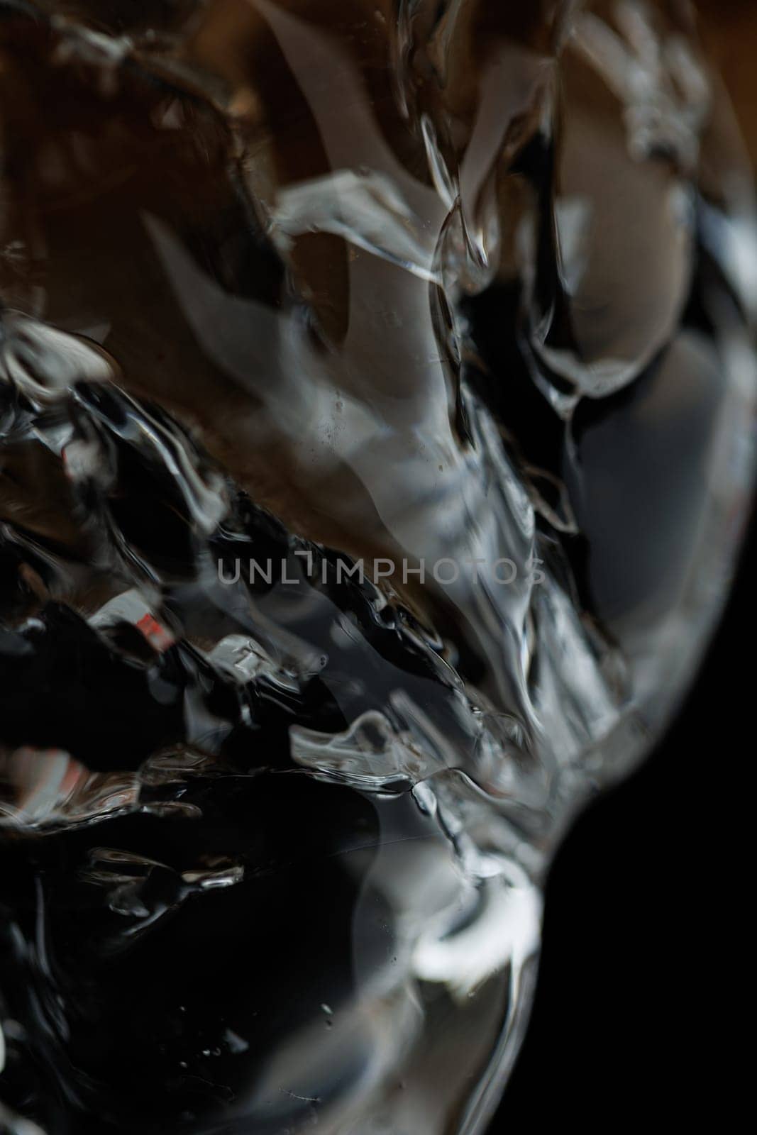 Macro of melting ice closeup futuristic water texture