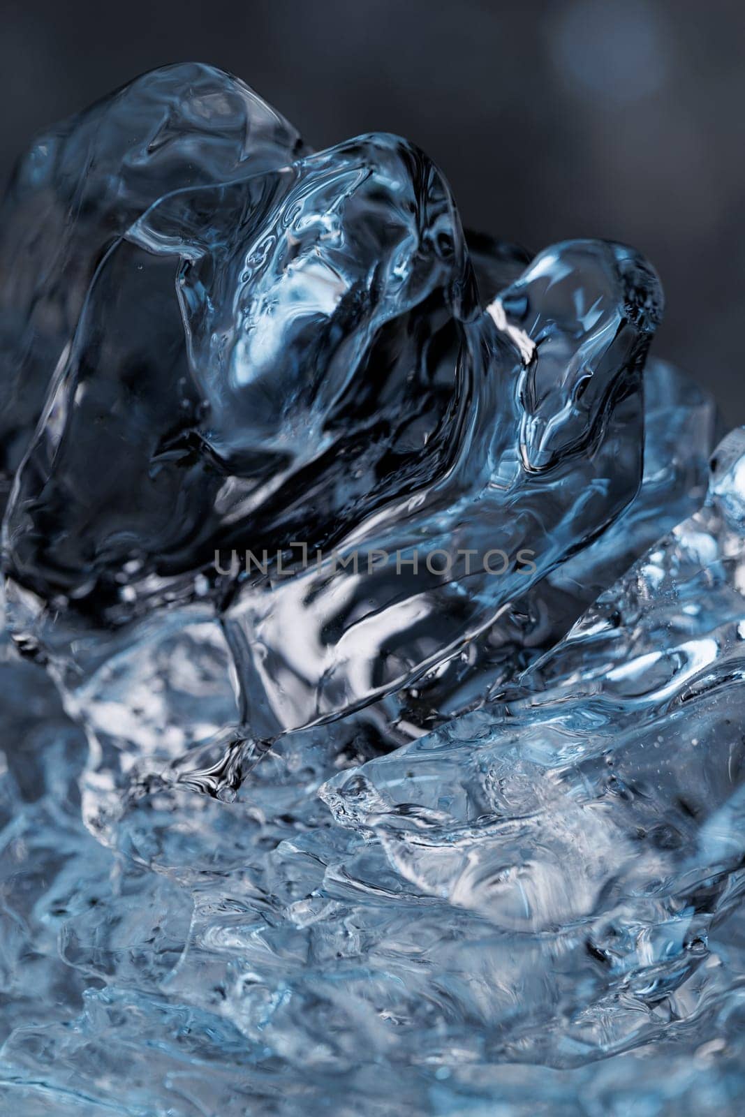 Ice closeup abstract macro water backdrop