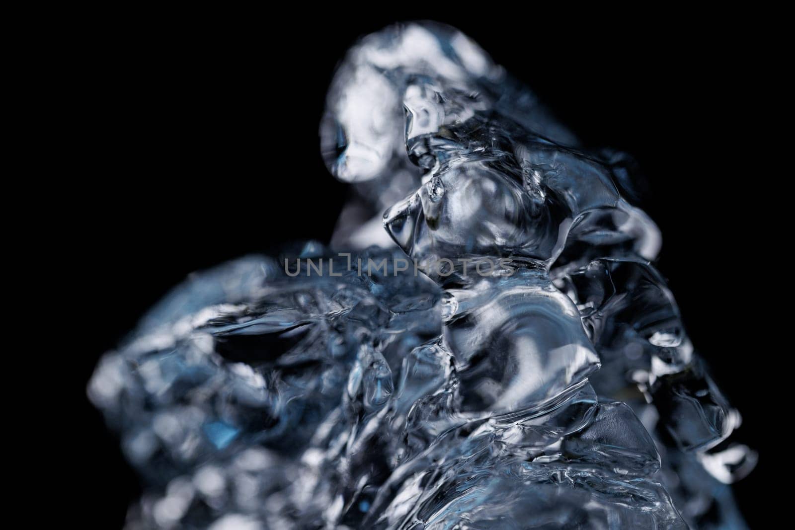 Ice closeup abstract macro water backdrop