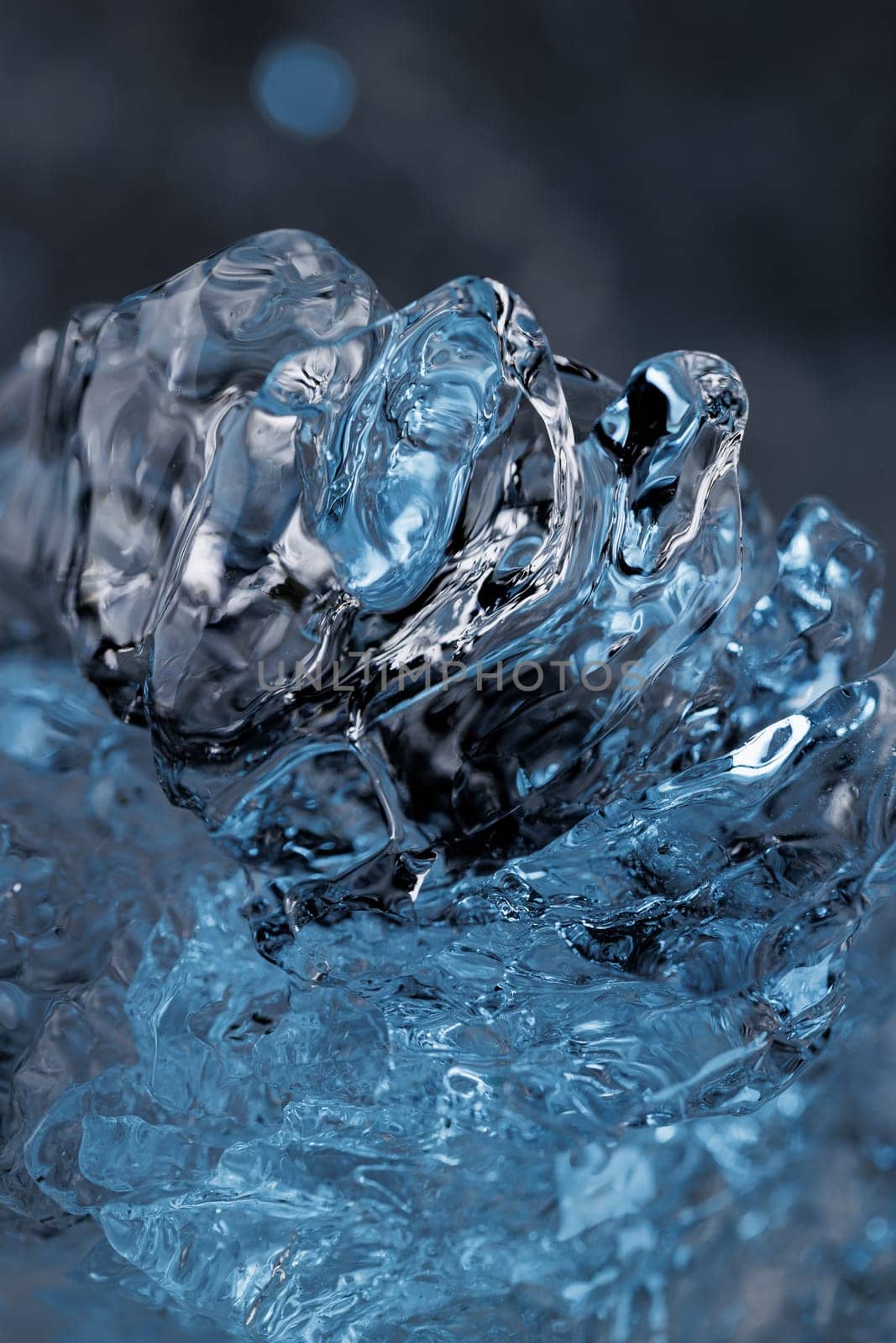 Ice closeup abstract macro water backdrop