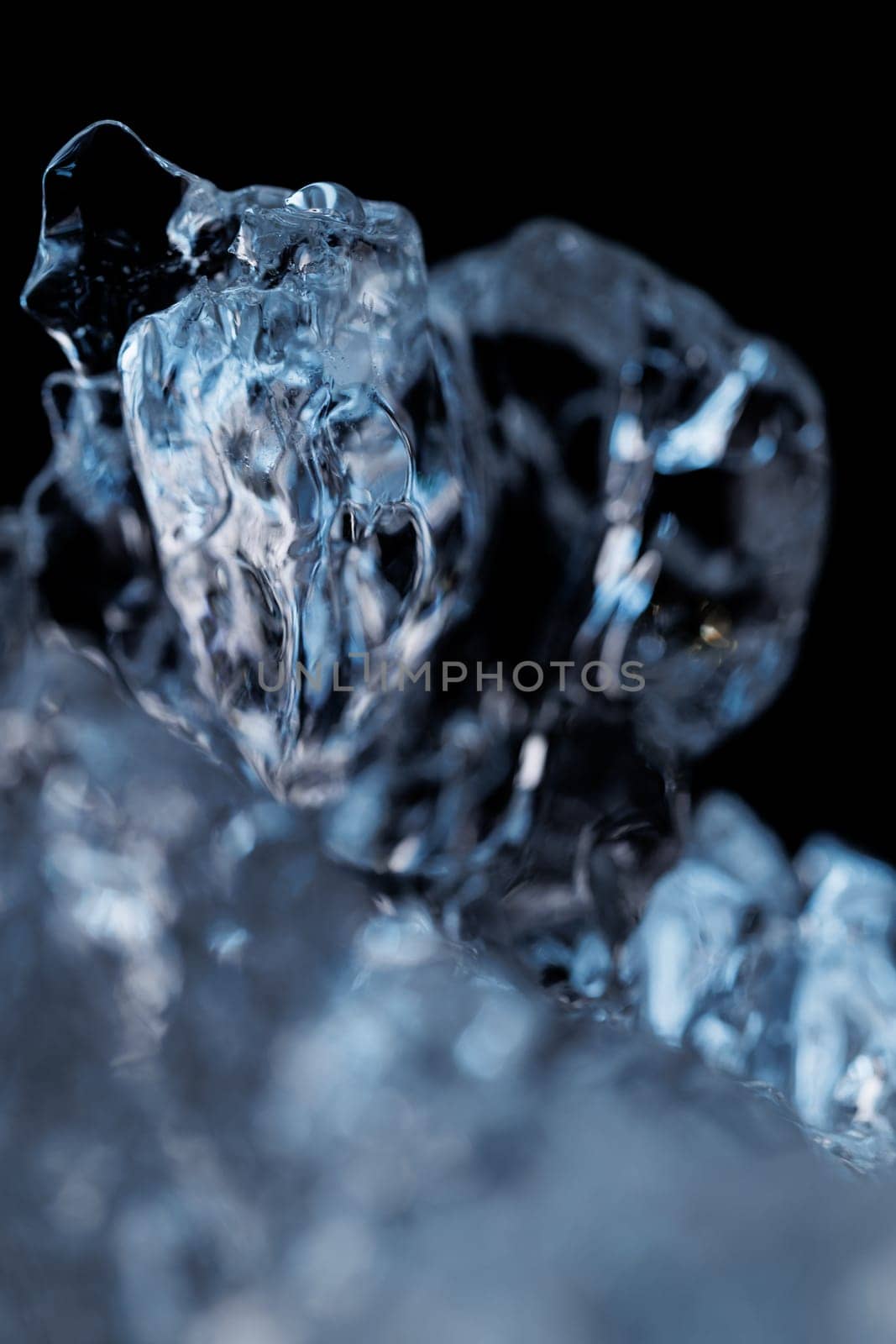 Ice closeup abstract macro water backdrop