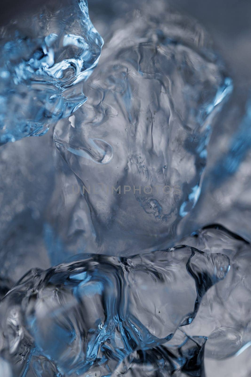 Frozen water closeup abstract macro ice backdrop