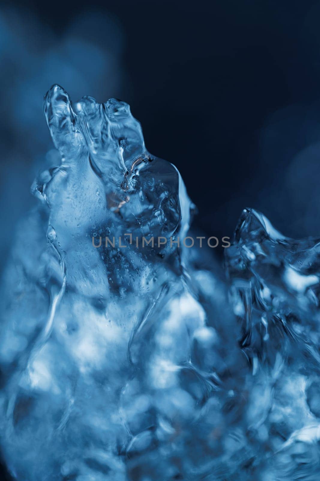 Ice closeup abstract macro water backdrop