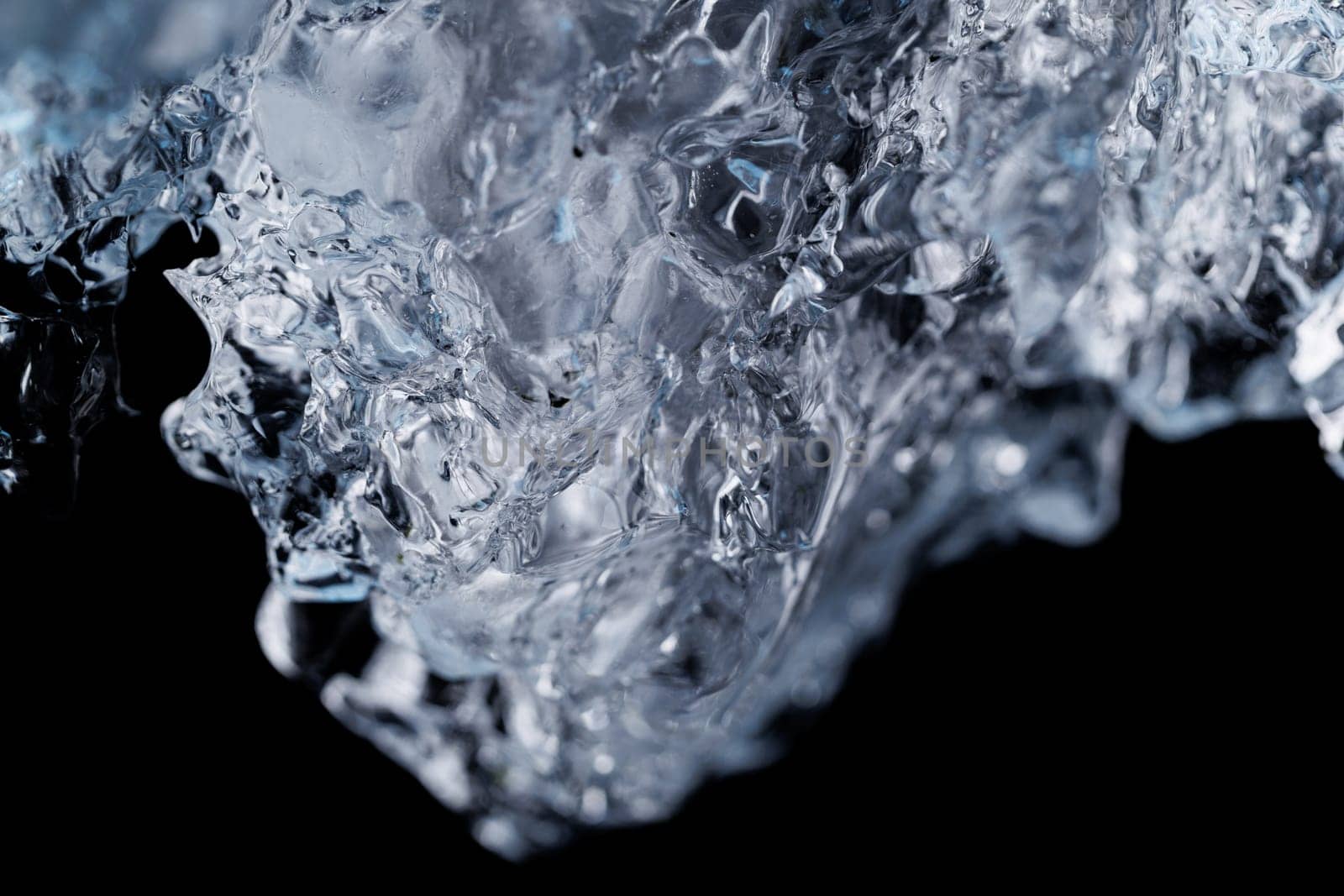 Ice closeup abstract macro water backdrop