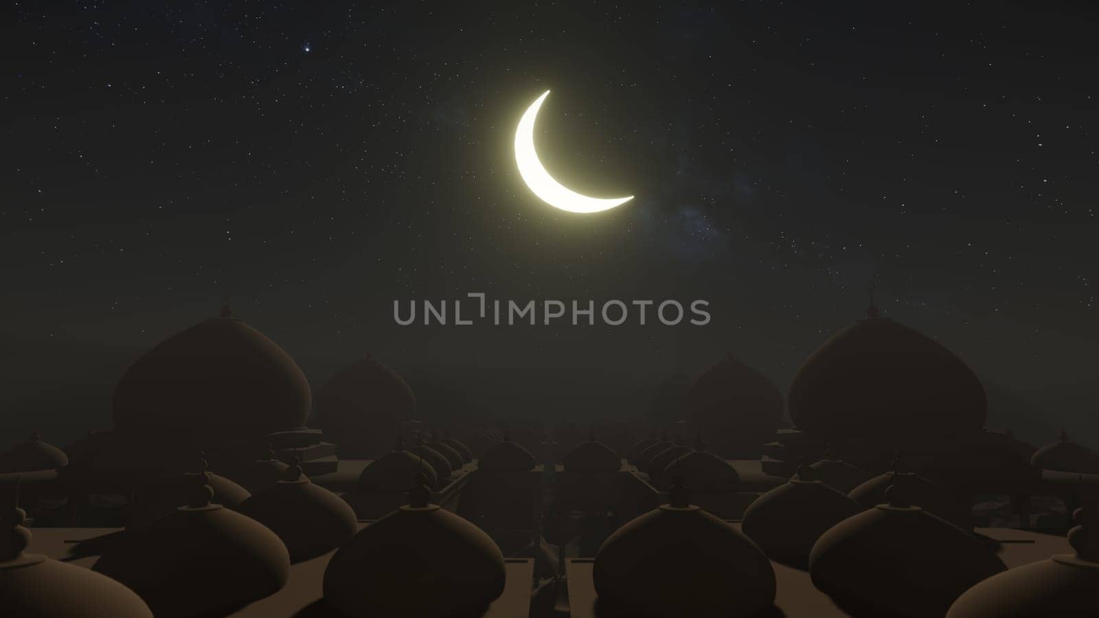 3D illustration Background for advertising and wallpaper in islamic festival and ramadan scene. 3D rendering in festival concept.