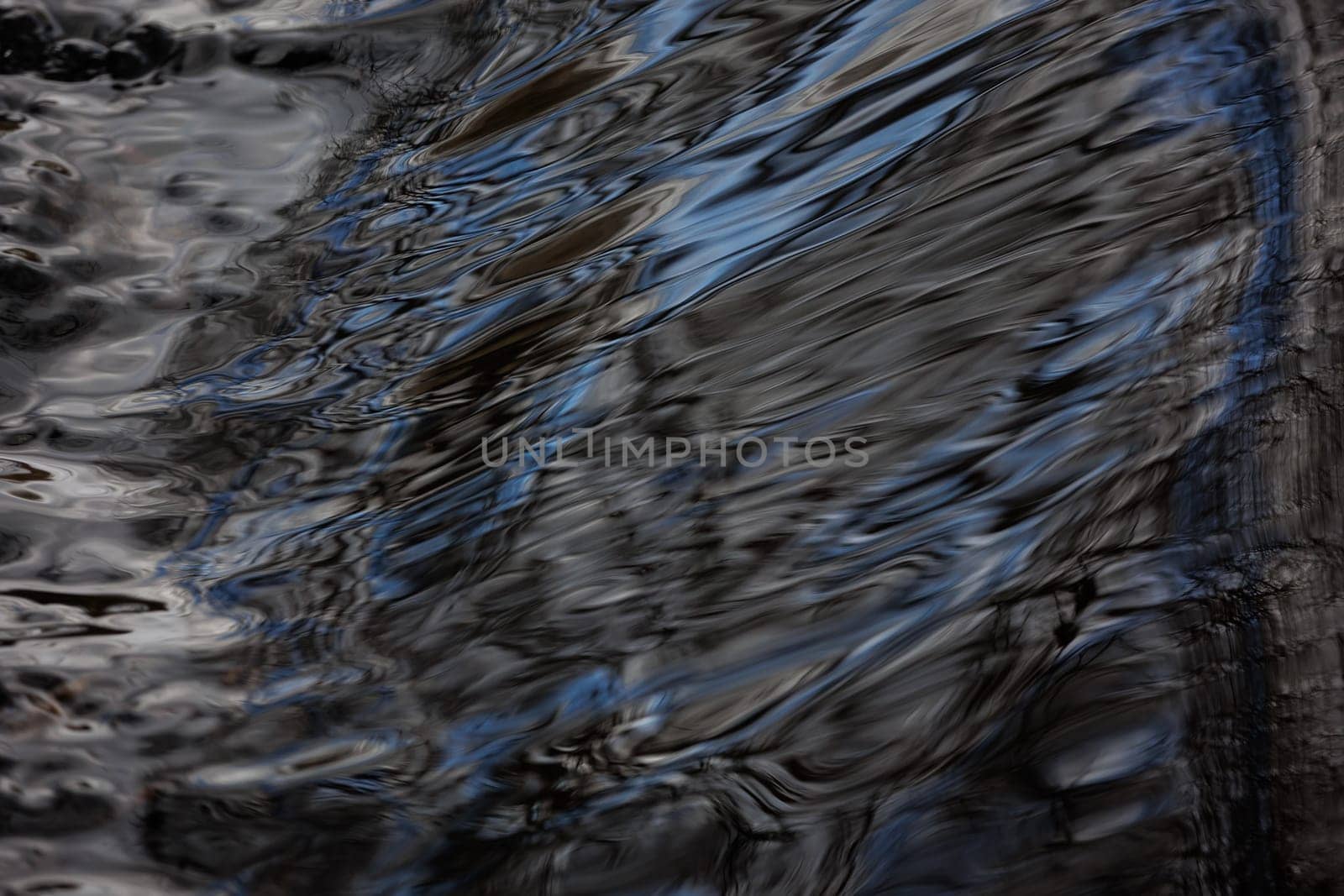 Flowing silver water texture of a river