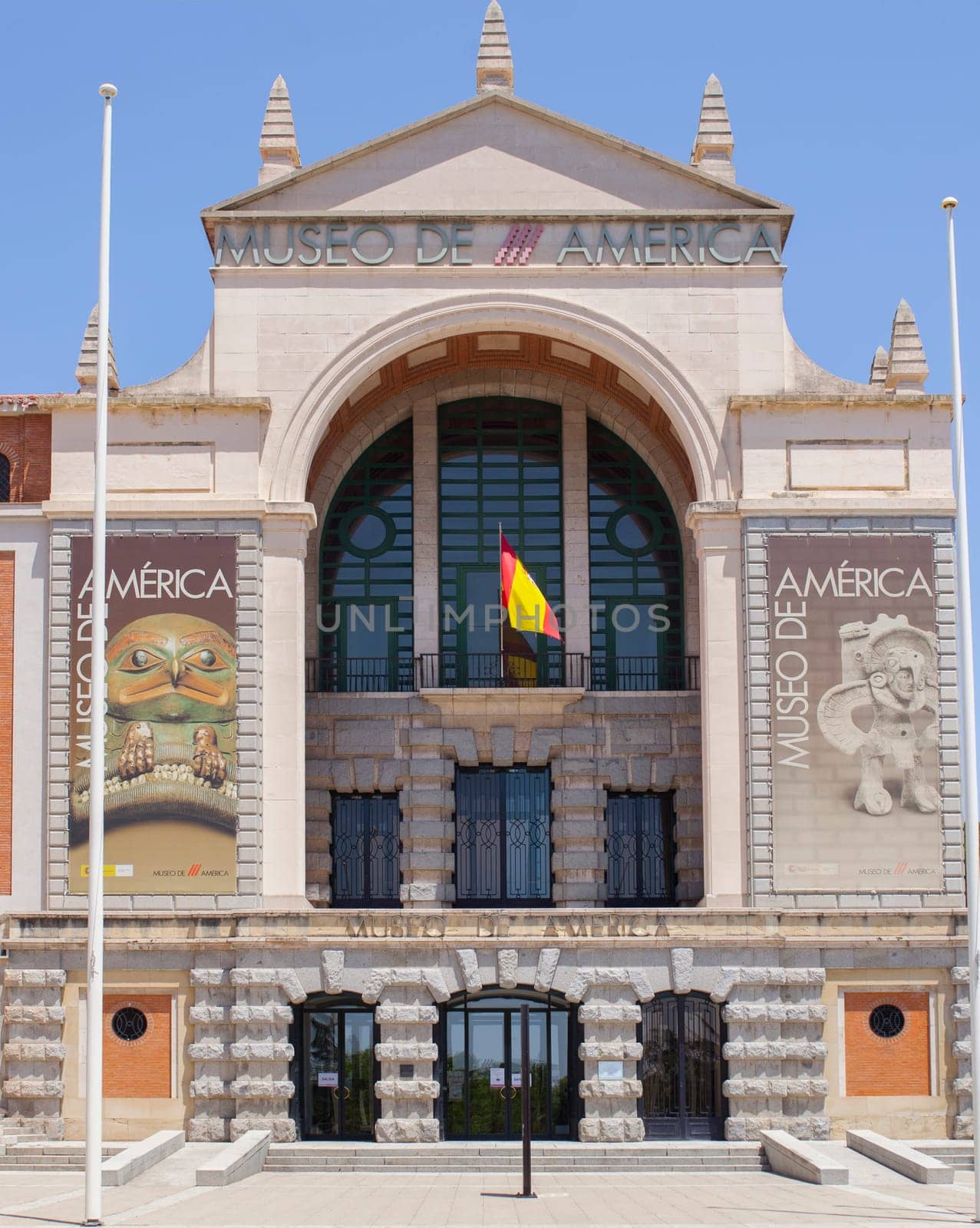 Madrid, Spain - Jul 11th, 2020: Museum of the Americas, Madrid, Spain. Main facade
