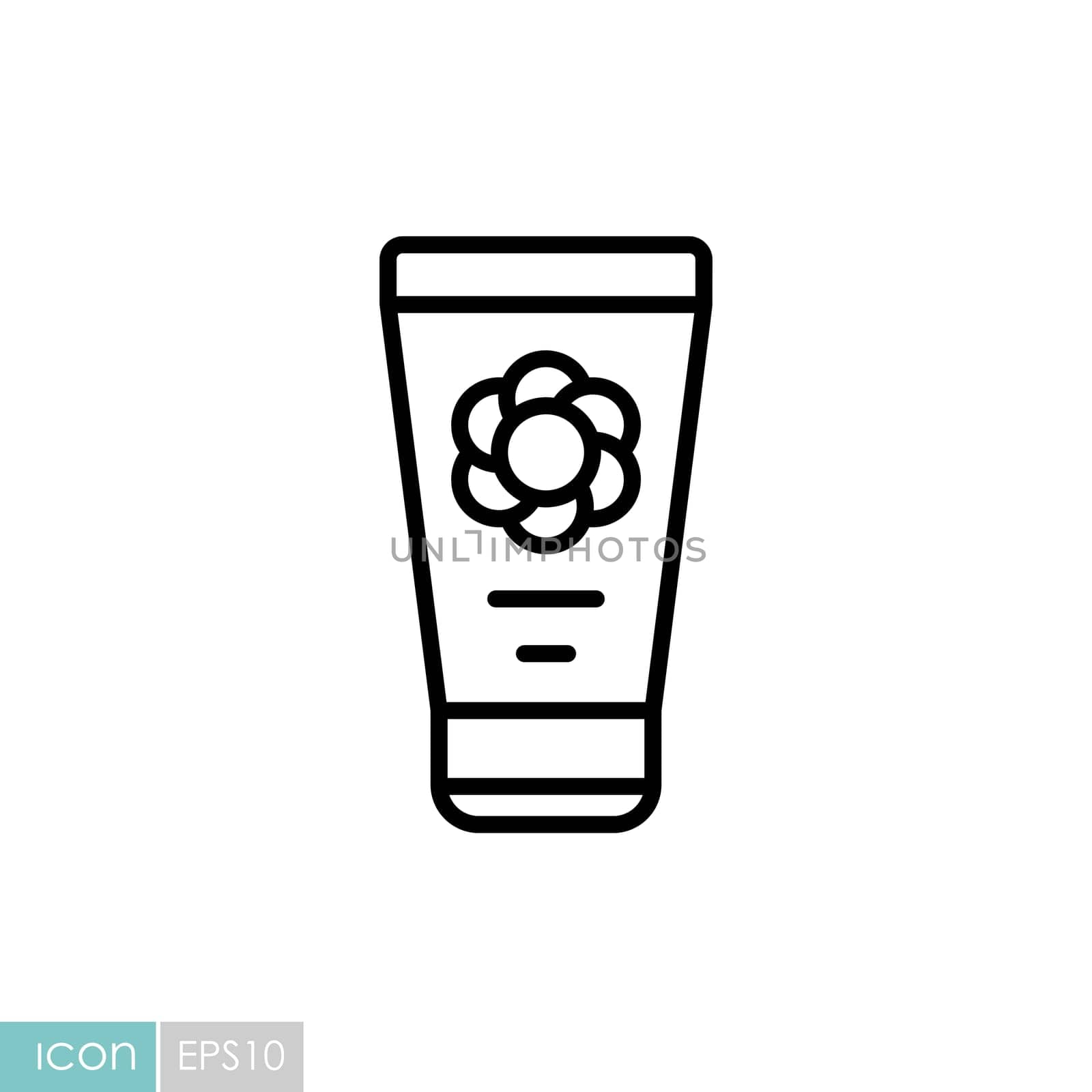 Baby cream moisturizer vector icon. Graph symbol for children and newborn babies web site and apps design, logo, app, UI