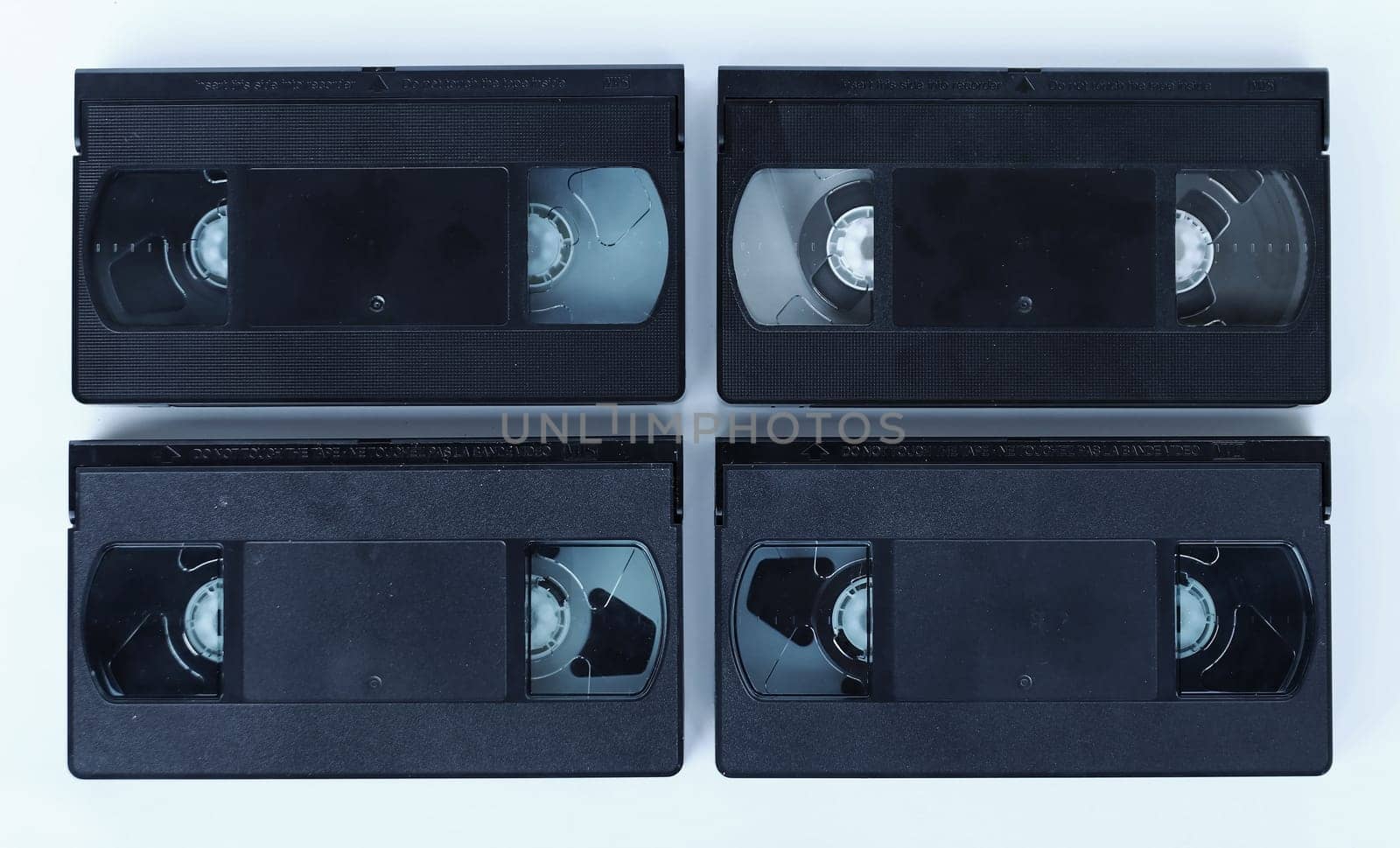 Four old VHS tapes from the 90s