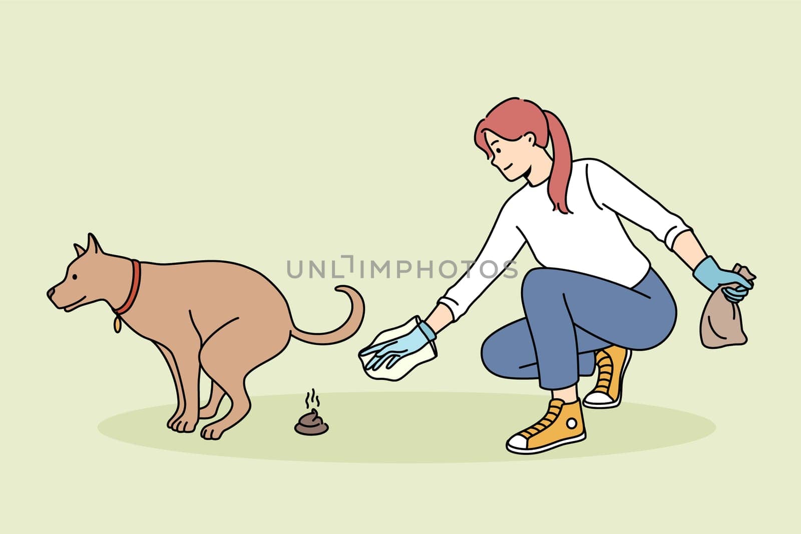 Taking care of pets and environment concept by VECTORIUM