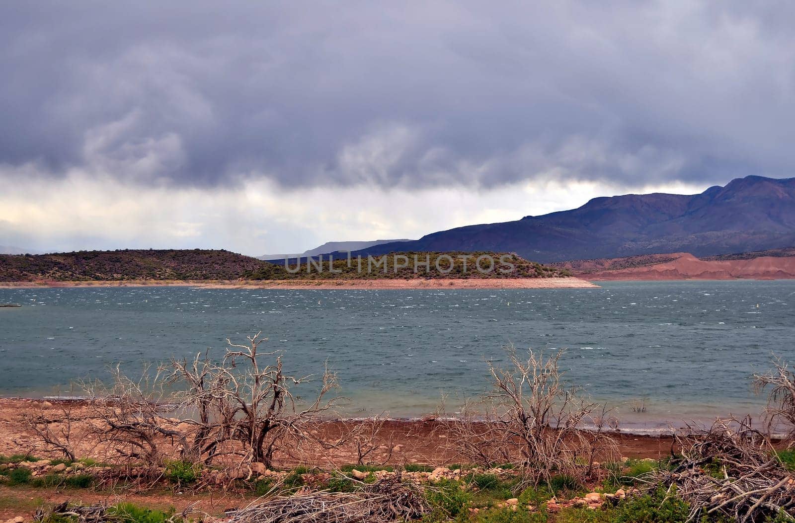 Mountain by Roosevelt lake in Central Arizona