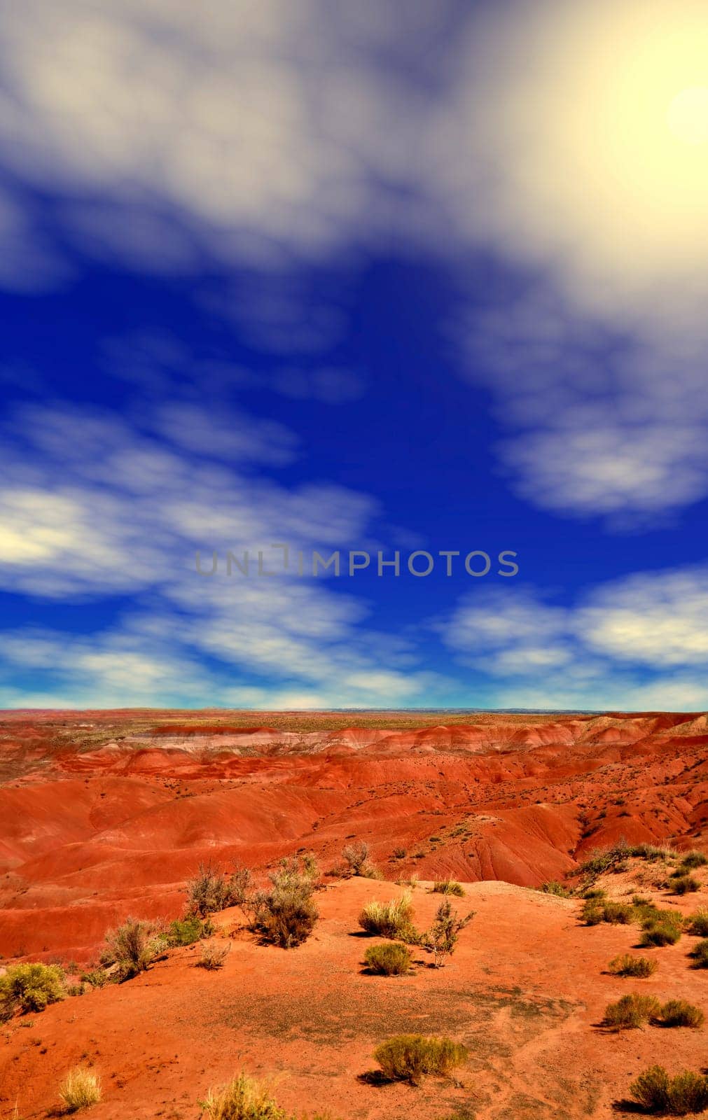 Vibrant colors of the Painted Desert in Arizona