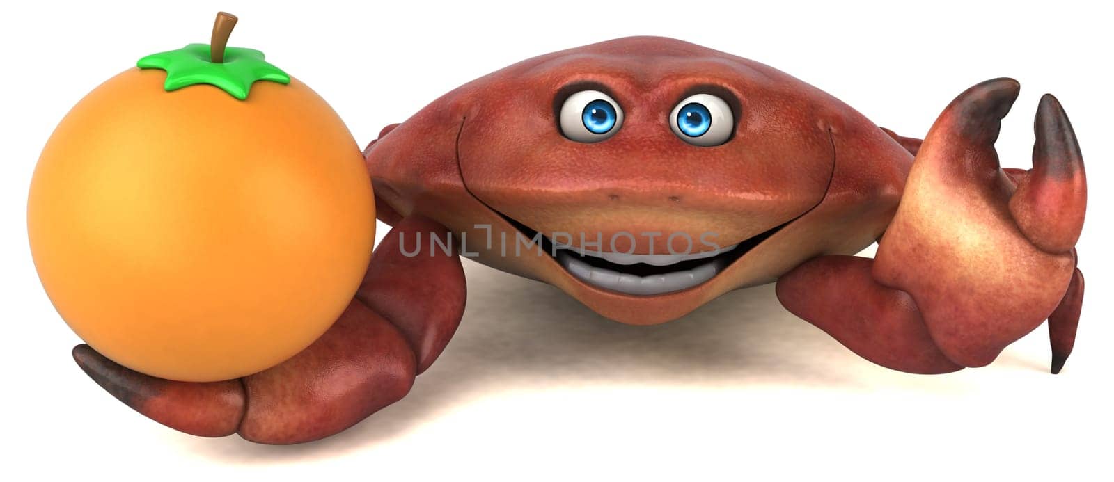 Fun crab - 3D Illustration