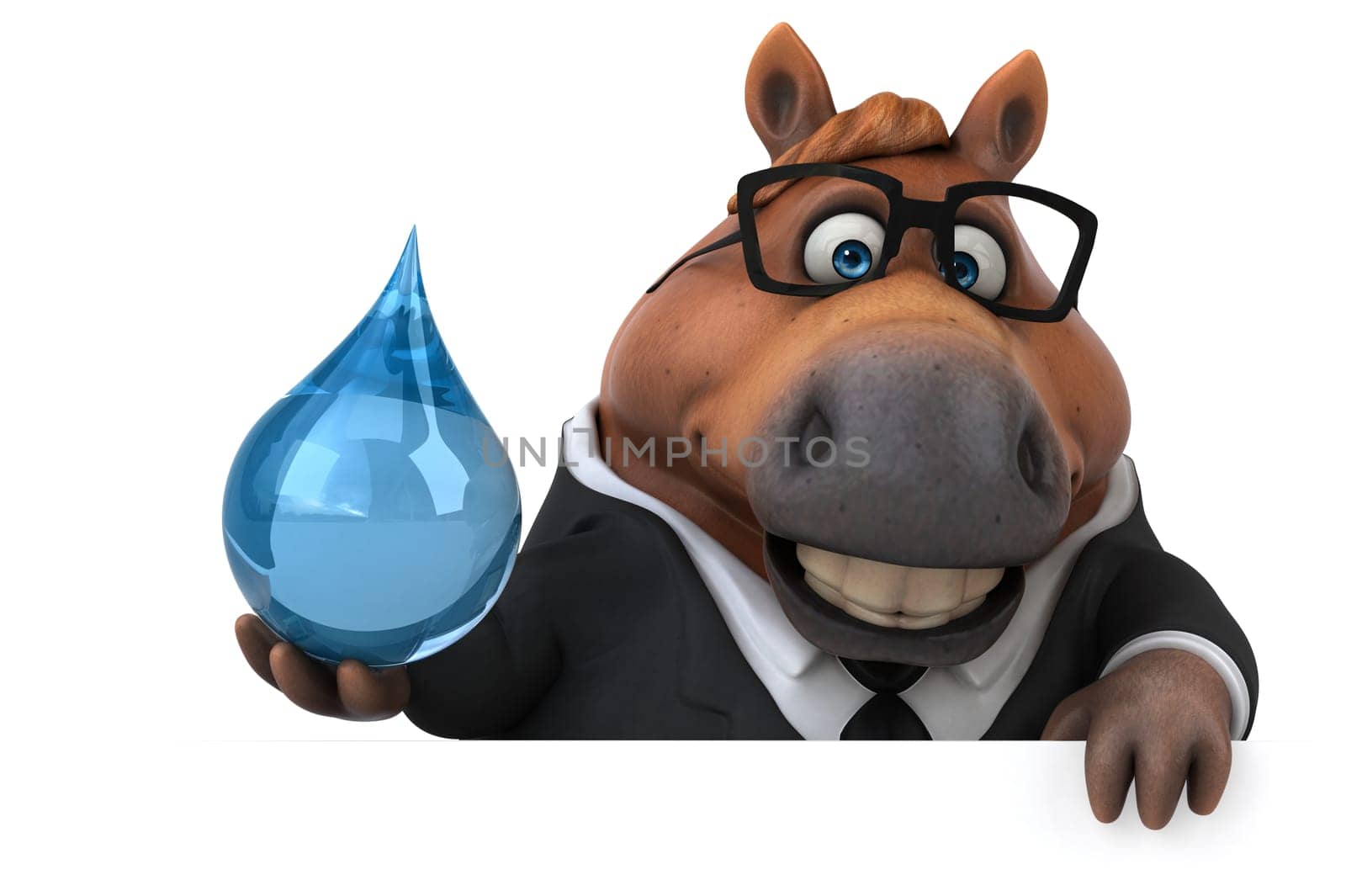 Fun horse - 3D Illustration